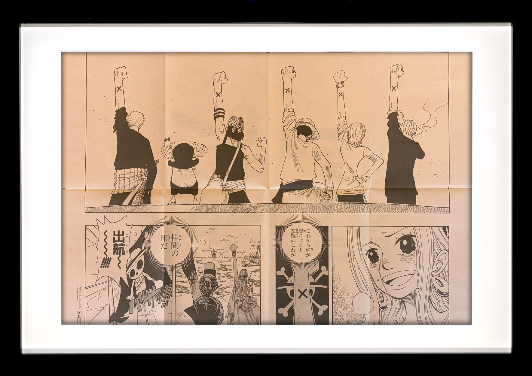 One Piece Limited Manga Panel Poster (Straw Hat Crew & Vivi)