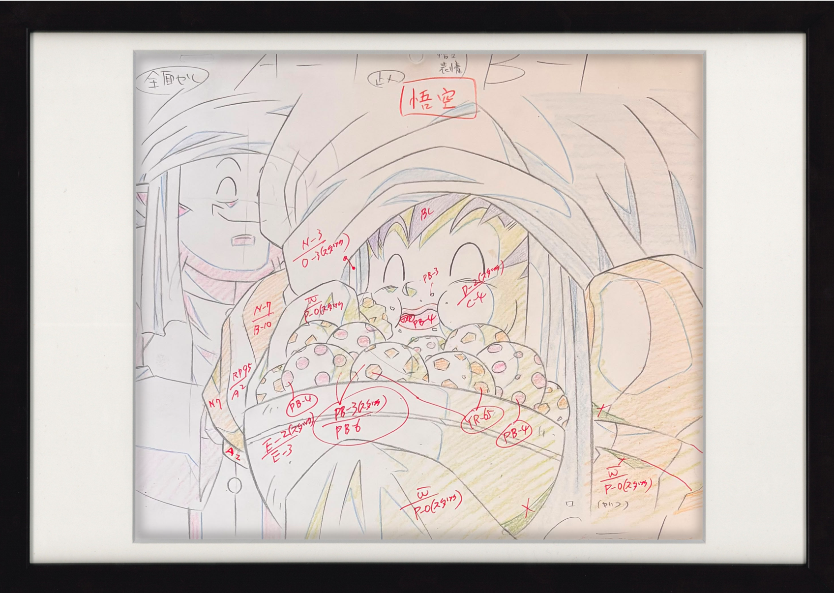 Dragon Ball GT Original Drawing 5-Page Set (Son Goku)