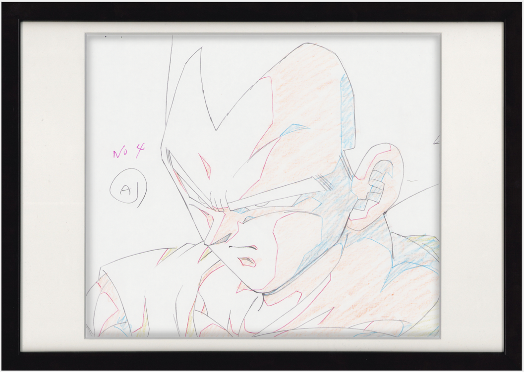 Set de 2 piezas de genga original de Dragon Ball (Vegeta)