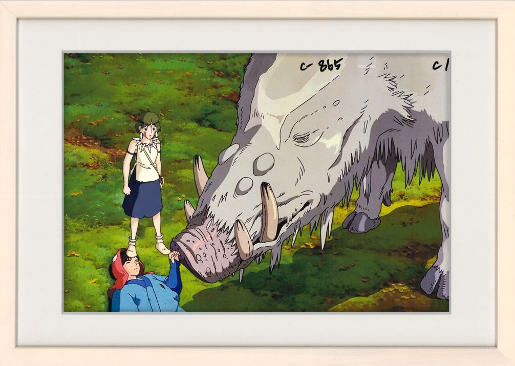 Studio Ghibli Princess Mononoke Original Cel and Background Copy (San)