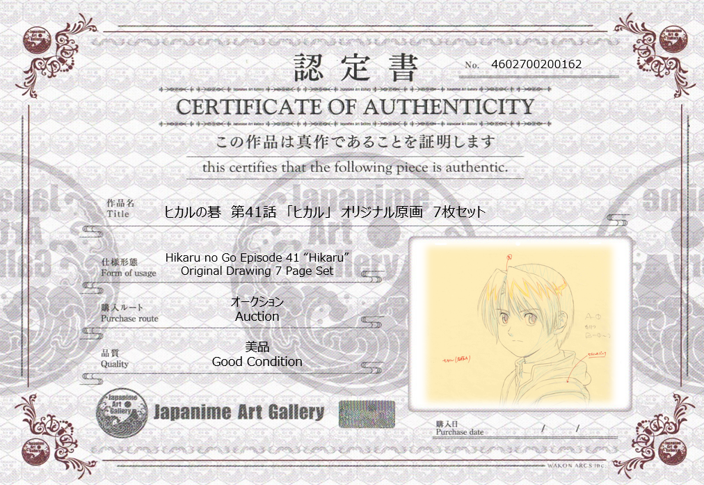 Hikaru no Go Original Sketch (Hikaru)