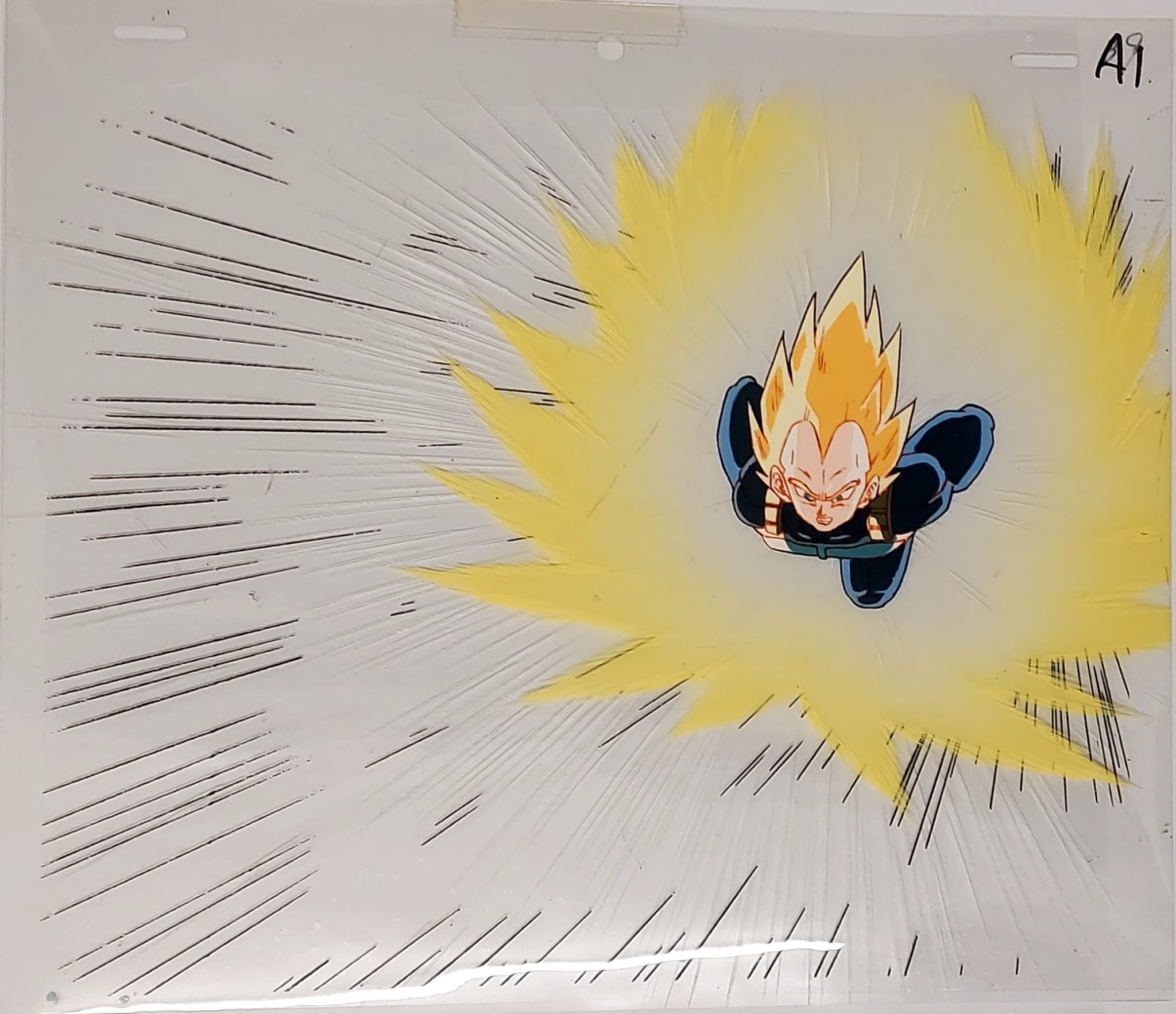 Células Originales (2 Piezas) y Bocetos Originales (2 Piezas) de Dragon Ball (Vegeta)