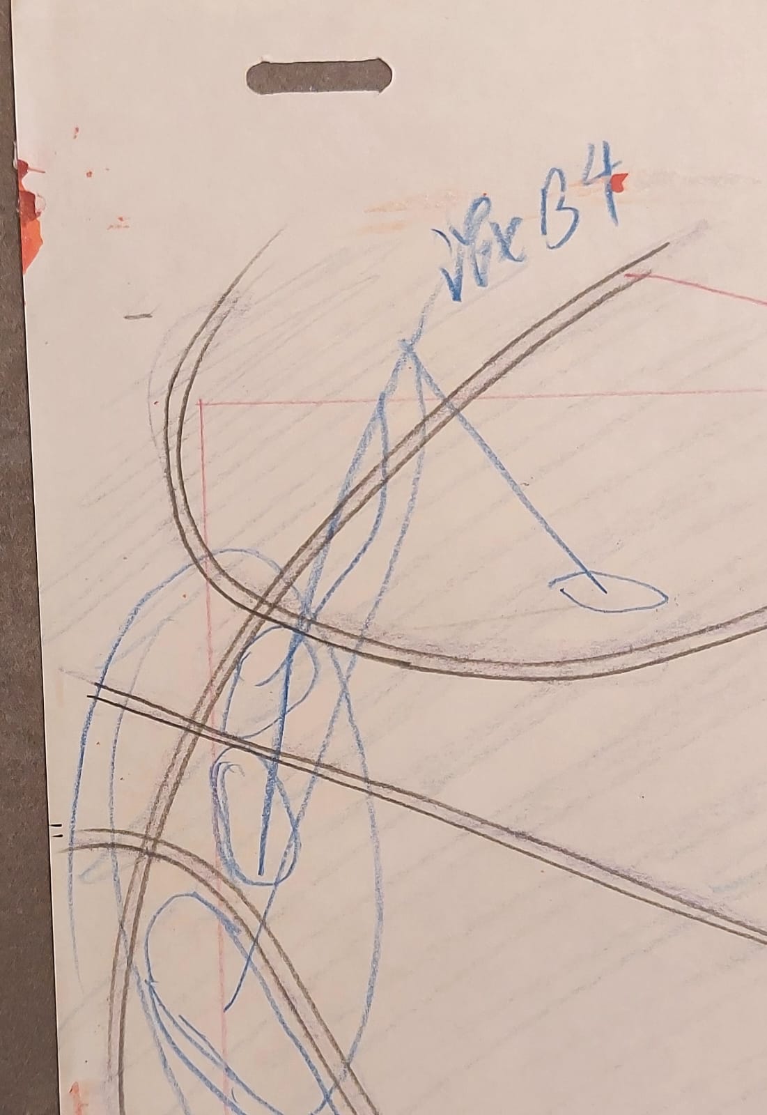 Slam Dunk Original Sketch and Cel (Kaede Rukawa)
