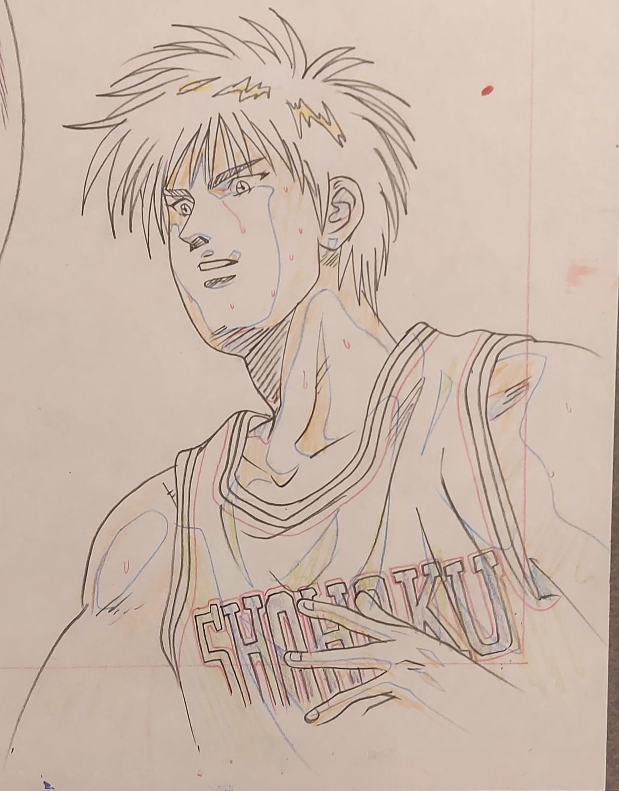 灌篮高手 原画和 Cel (流川枫)