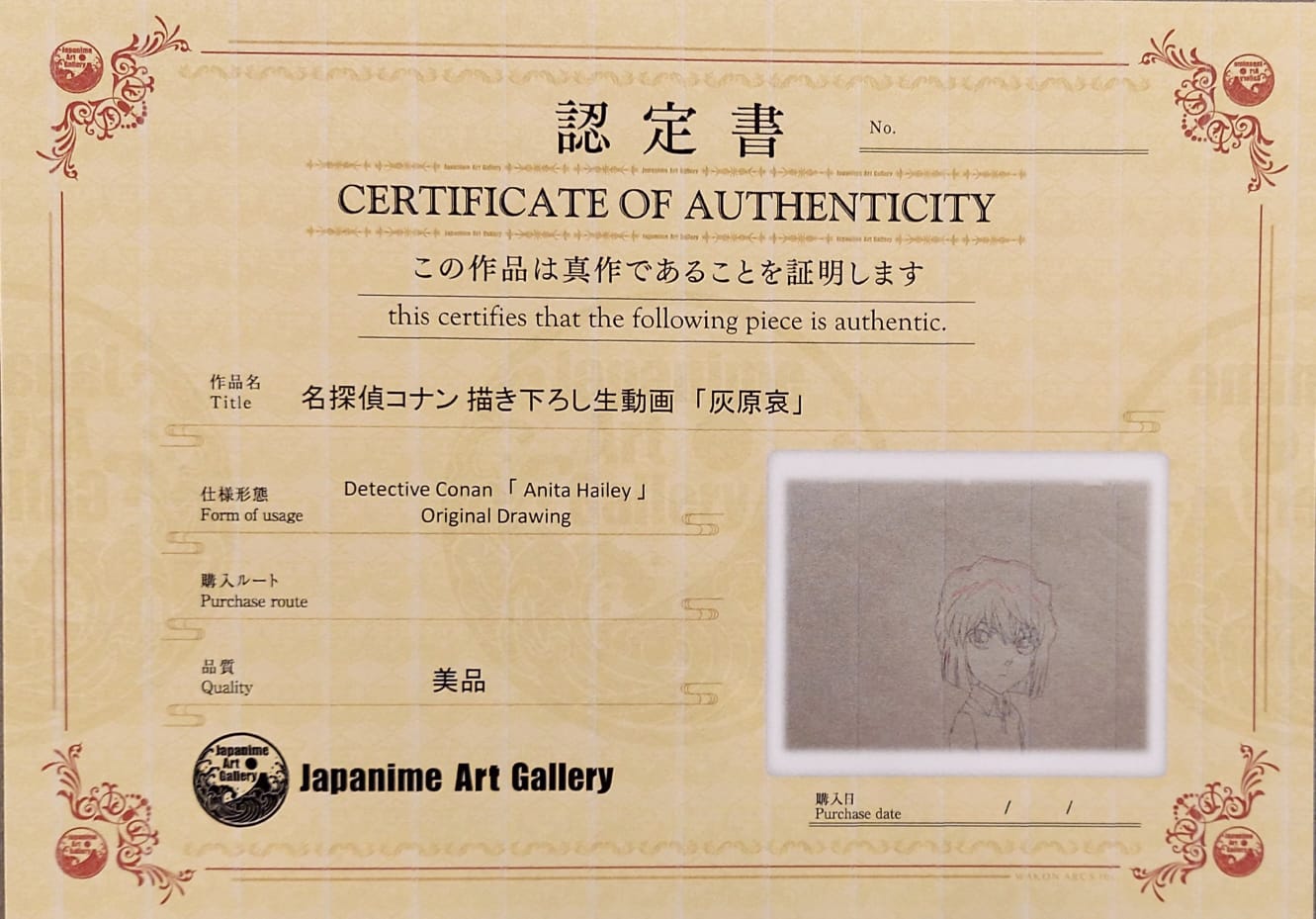 Detective Conan Original Sketch (Haibara Ai)