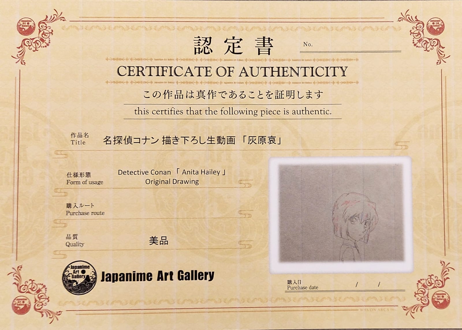 Detective Conan Original Sketch (Haibara Ai)