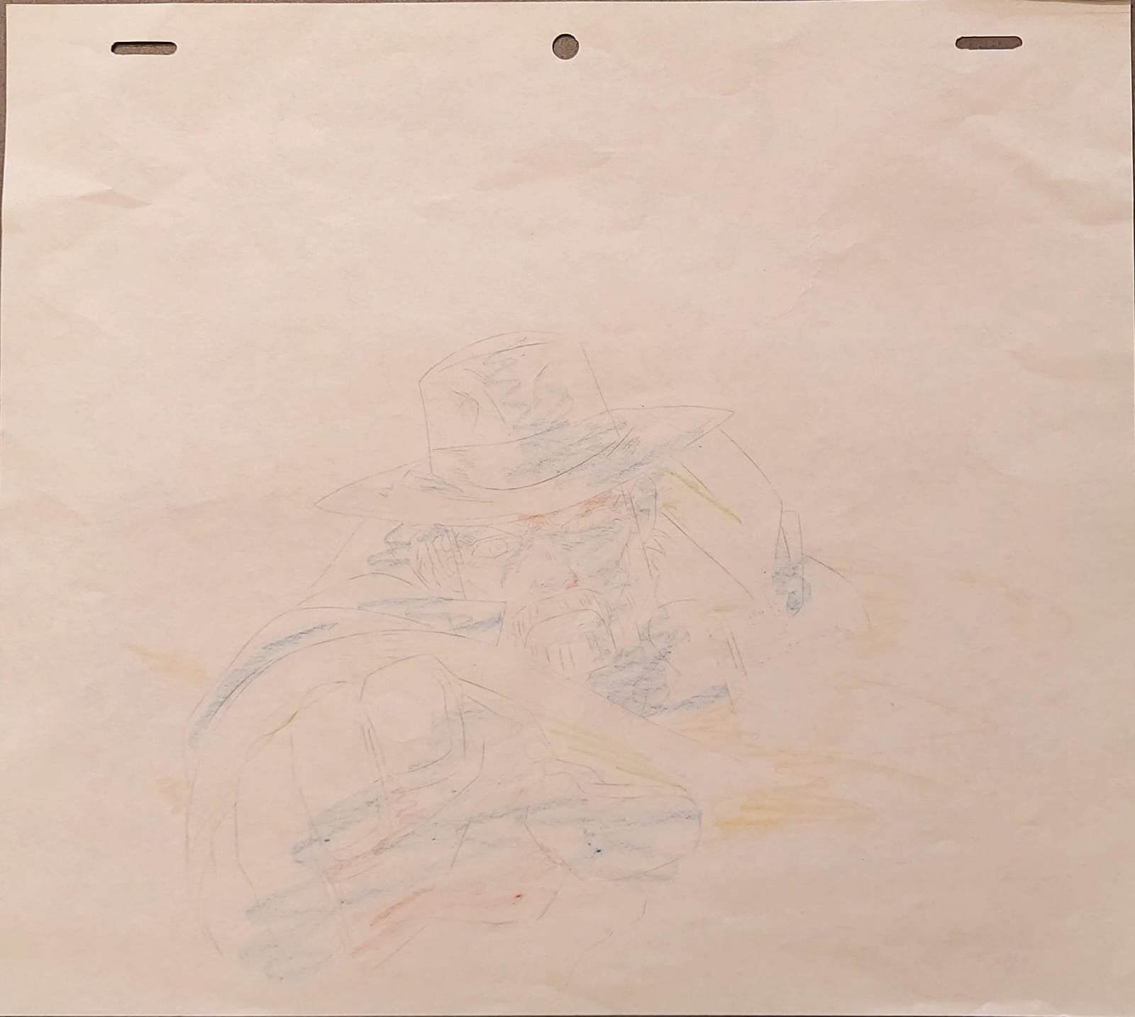 Boceto original de JoJo's Bizarre Adventure (Joseph Joestar)