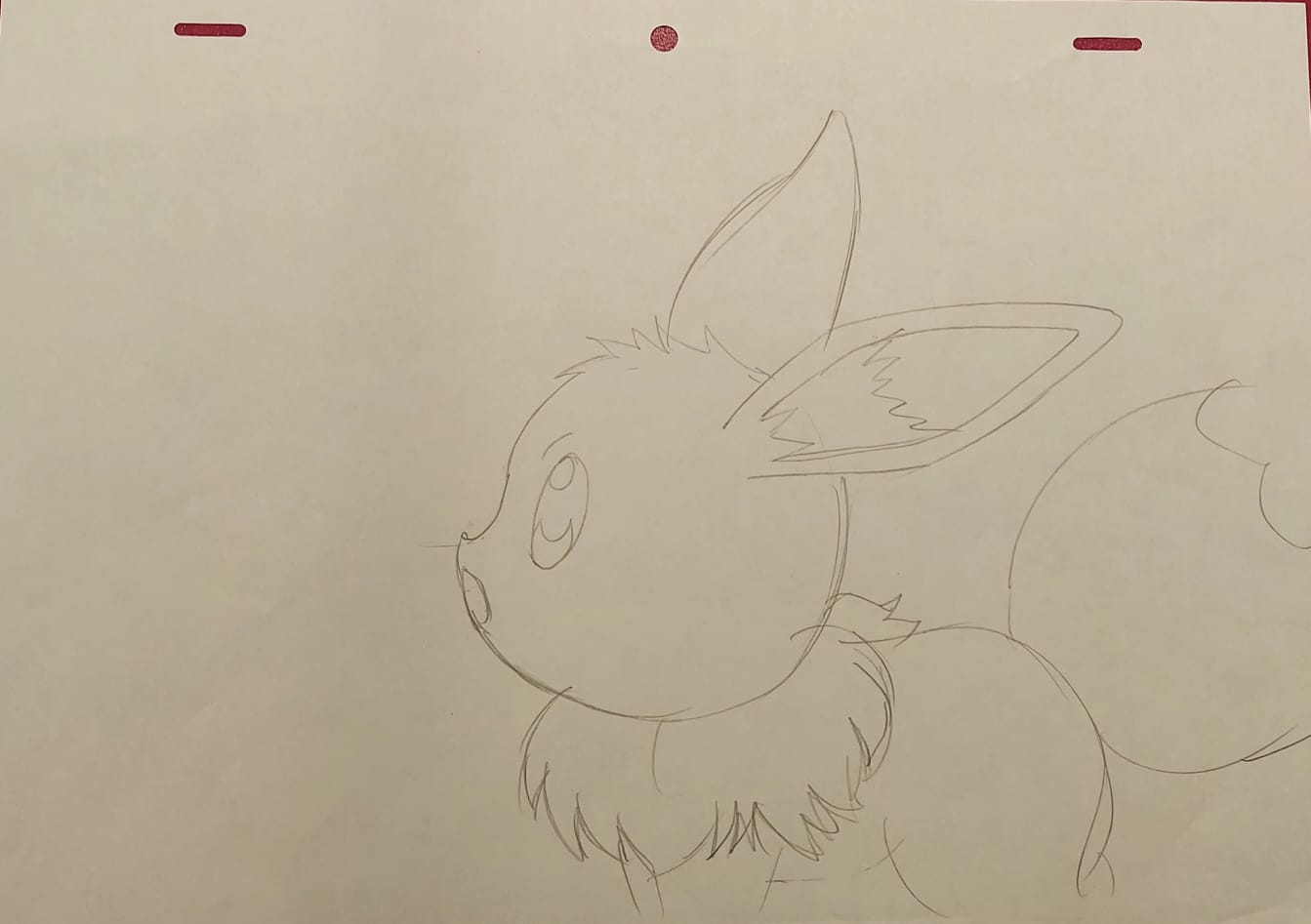 Boceto original de Pokémon (Eevee)