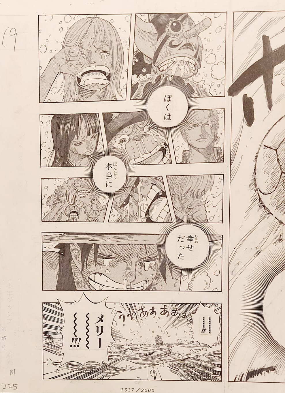 ONE PIECE Numbered Lottery Won Limited Reproduction (Going Merry & Luffy‘ Crew)