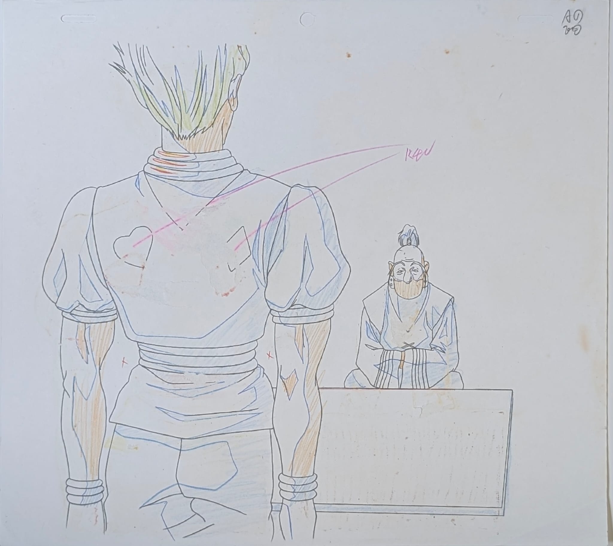 Hunter x Hunter Original Cel and Drawing (Hisoka and Netero)