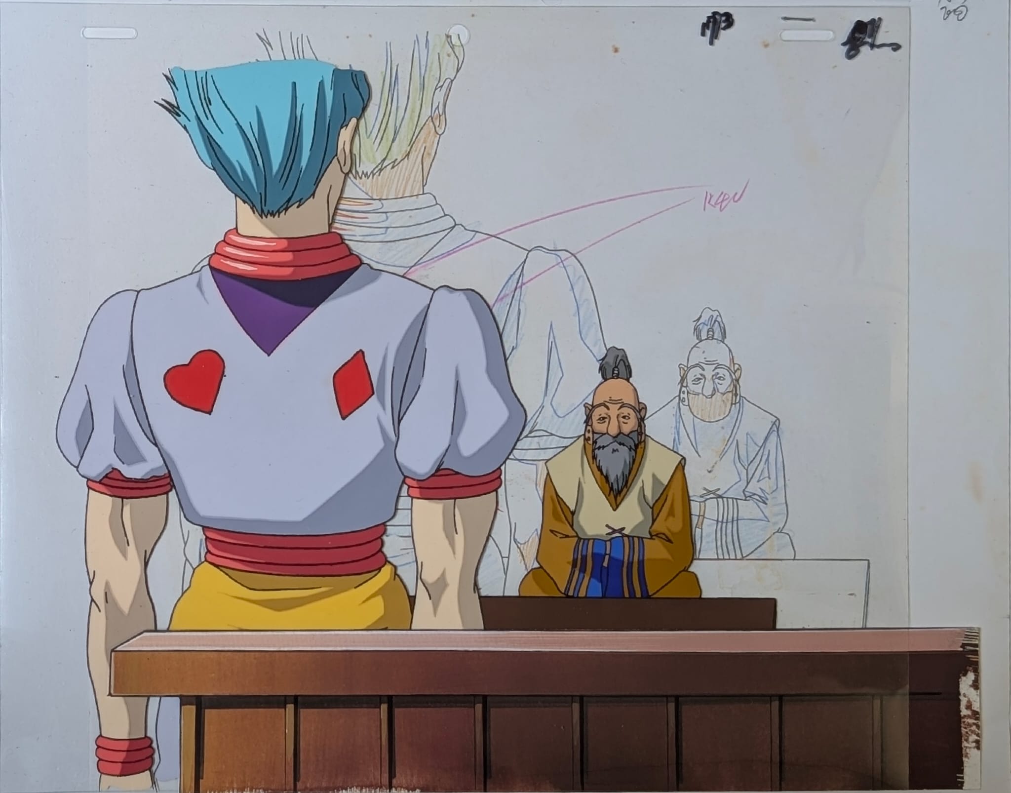 Hunter x Hunter Original Cel and Drawing (Hisoka and Netero)