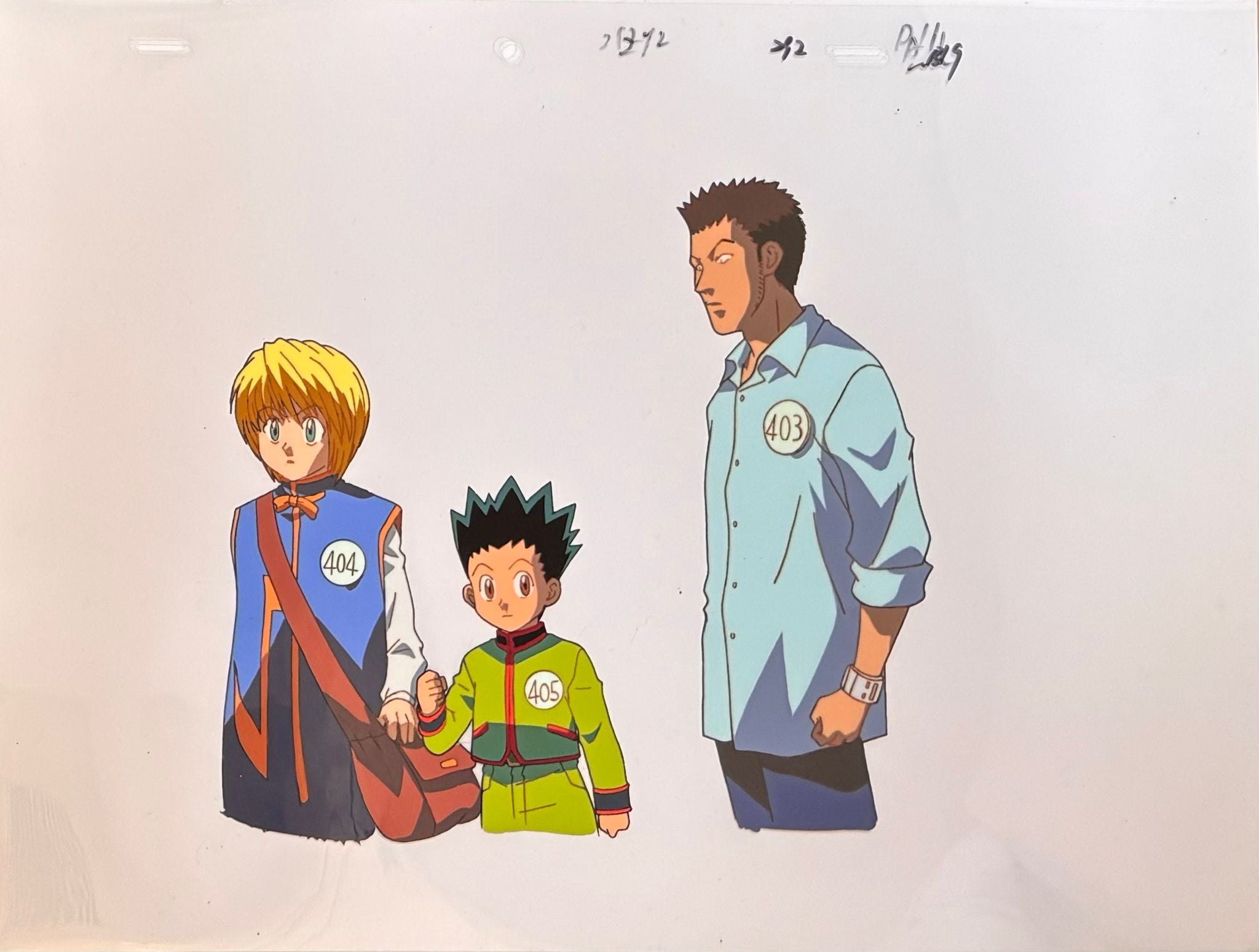 Hunter x Hunter Original Cel, Drawing & Background (Leorio, Gon & Kurapika)