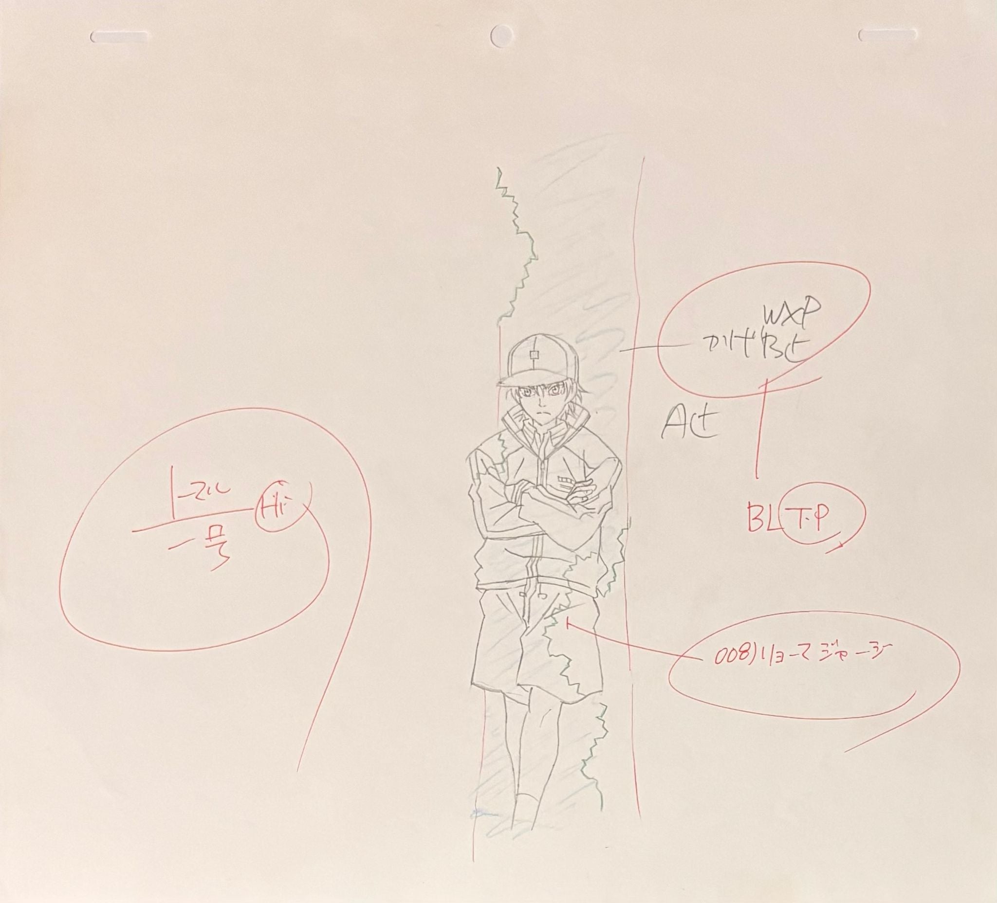 The Prince of Tennis Original Drawing (Echizen Ryoma) 2-page set