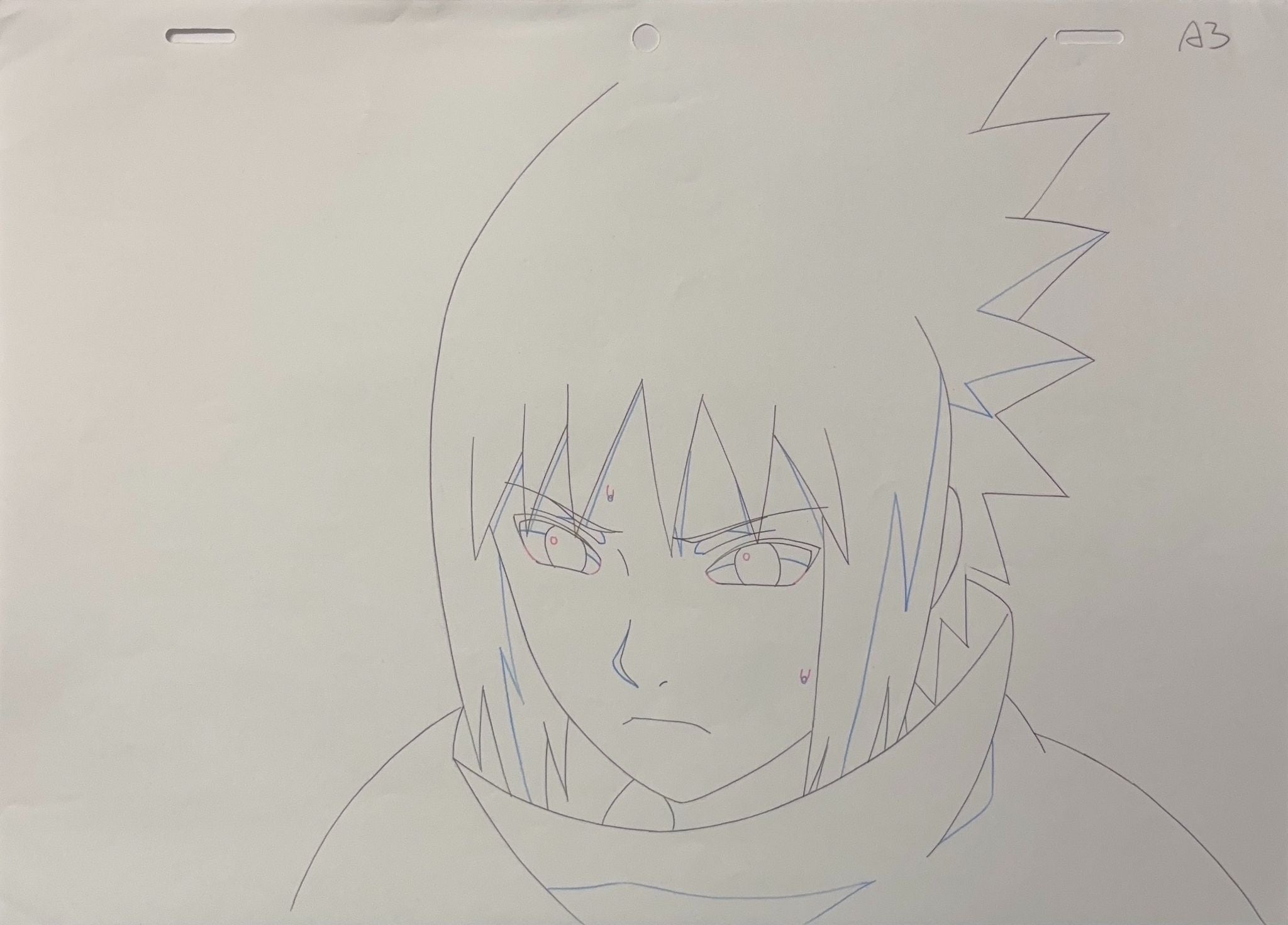 Naruto Original Drawing (Sasuke Uchiha) 2-page set