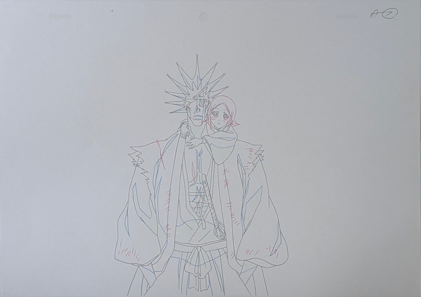 Bleach Original Drawing (Zaraki Kenpachi & Kusajishi Yachiru)