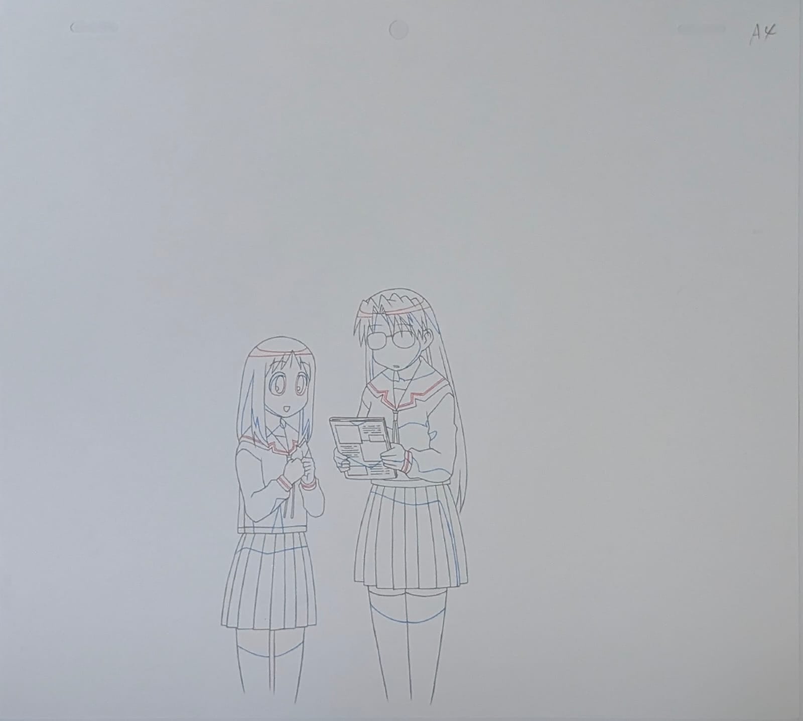 Azumanga Daioh Original Drawing (Mizuhara Koyomi & Kasuga Ayumu)