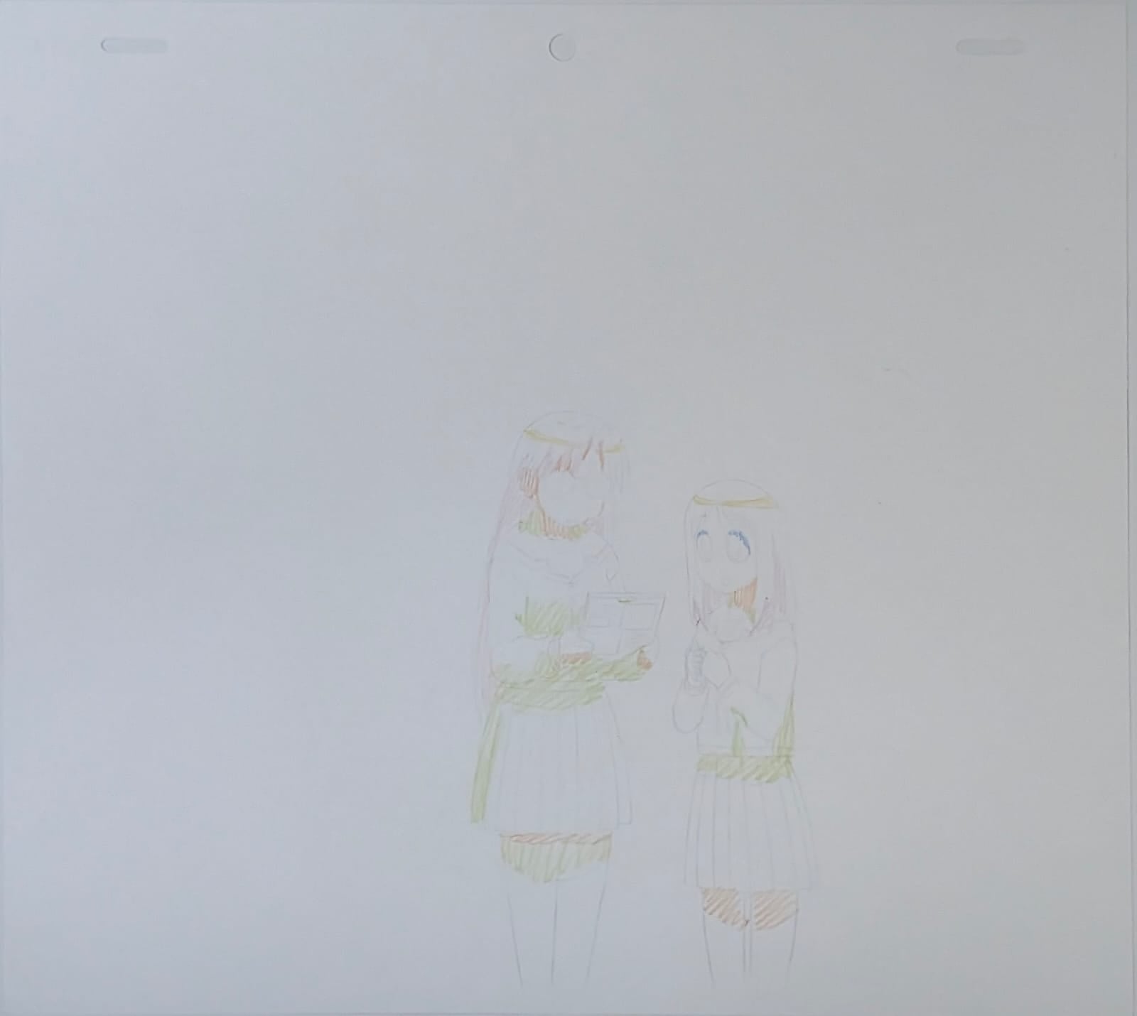 Azumanga Daioh Original Drawing (Mizuhara Koyomi & Kasuga Ayumu)