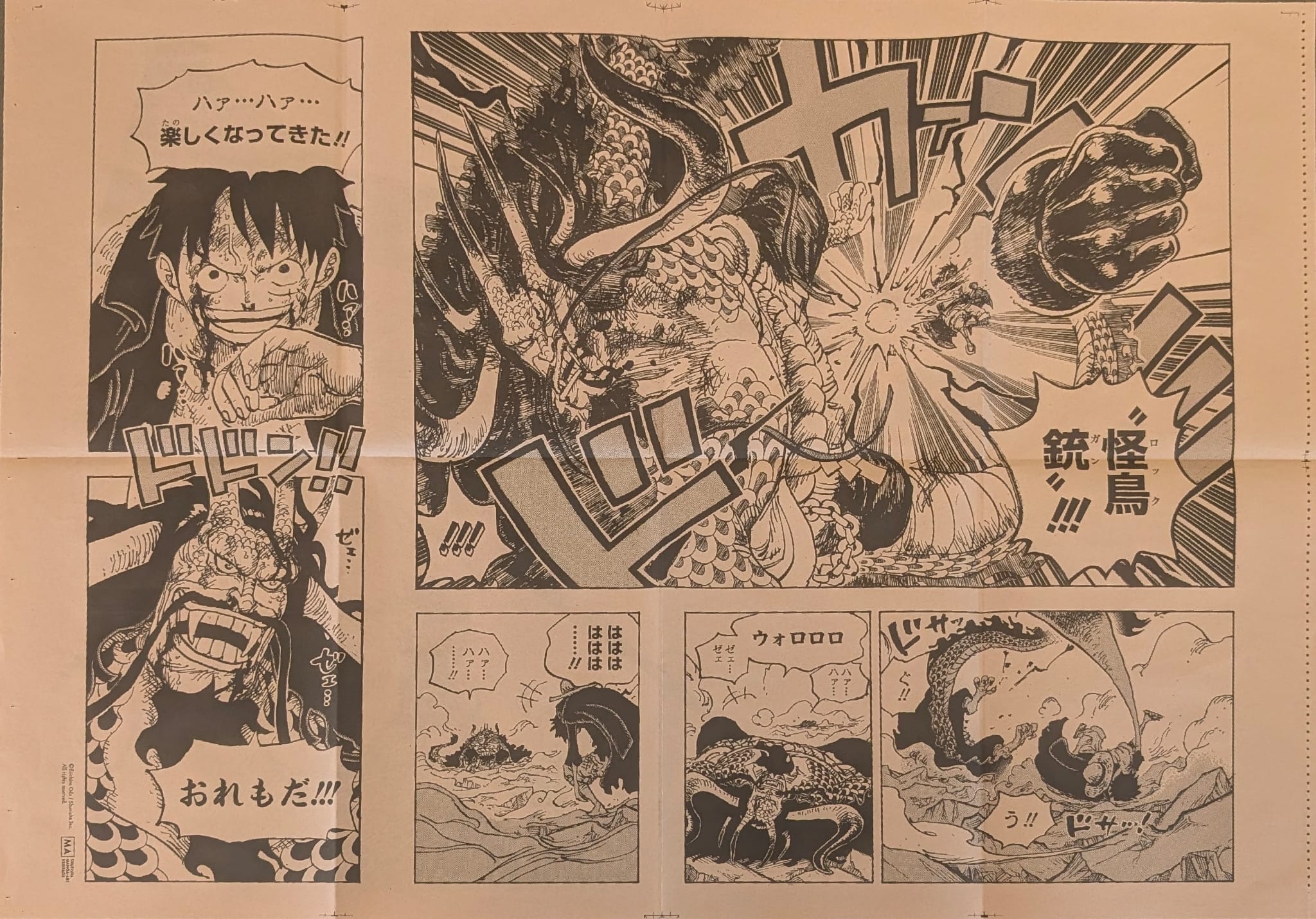 One Piece Limited Manga Panel Poster (Monkey D Luffy Vs Kaido)