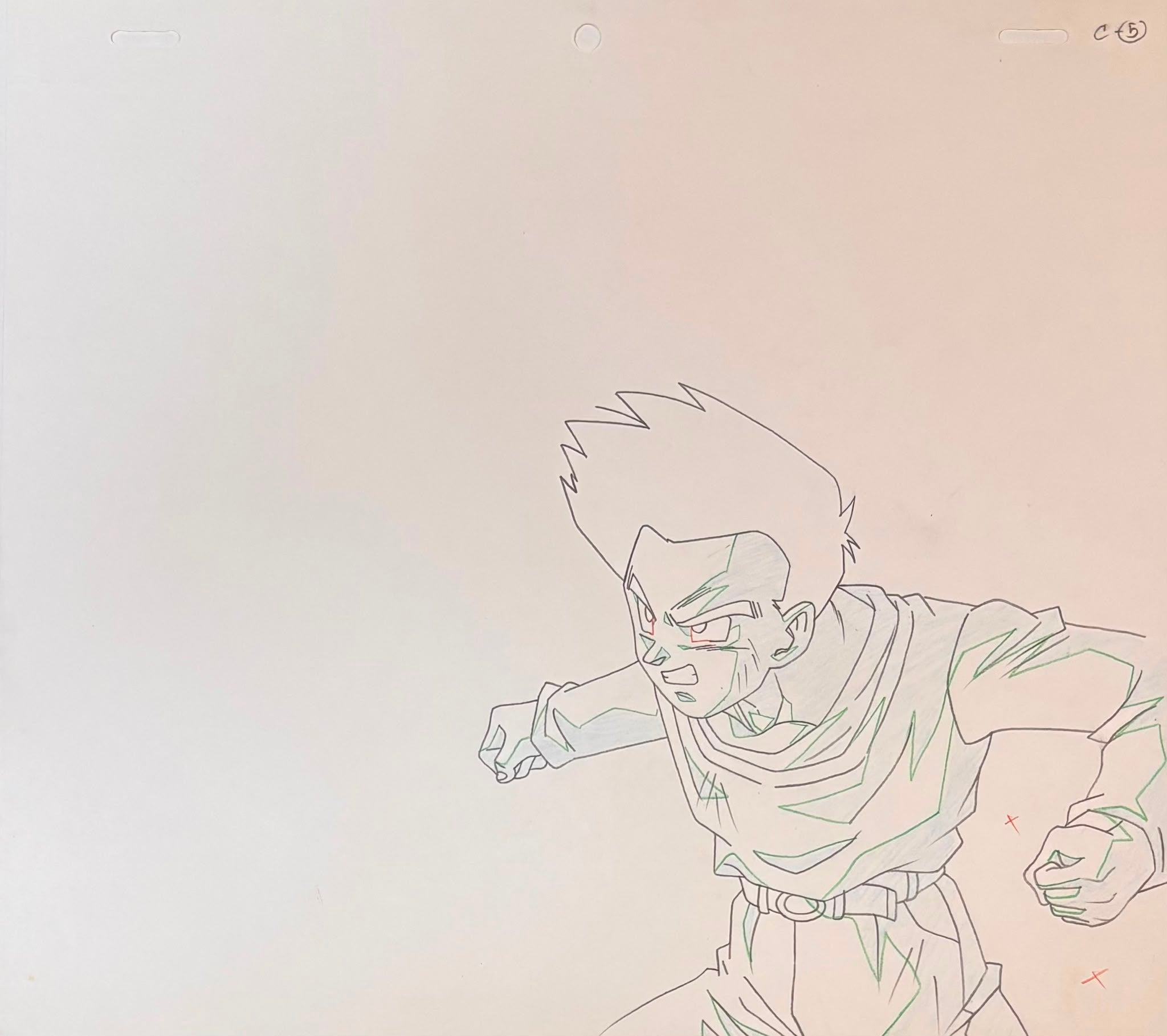 Dragon Ball GT Original Cel & Drawing (Son Goten)