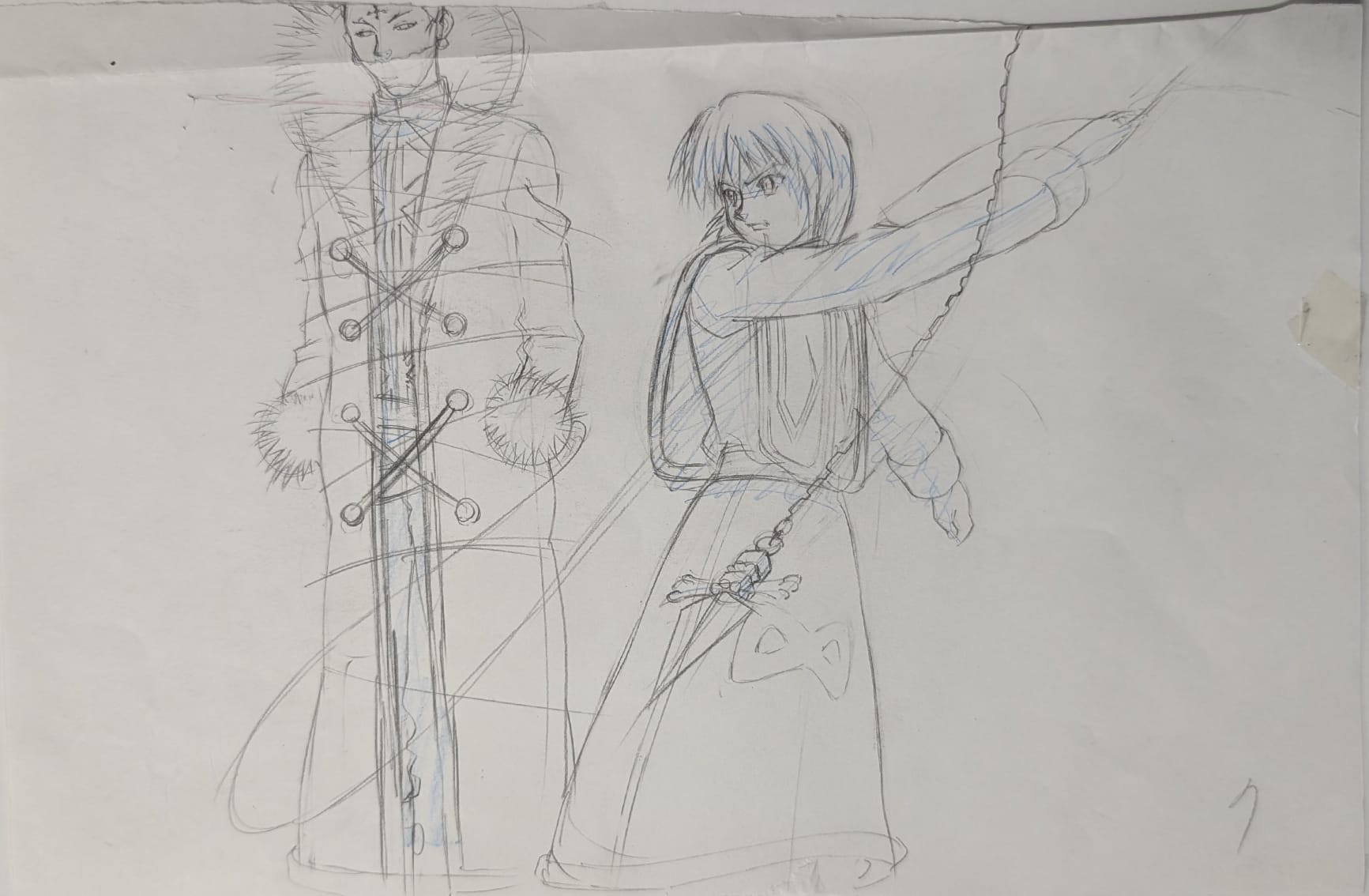 Hunter x Hunter Original Sketch (Kurapika VS Chrollo Lucifer)