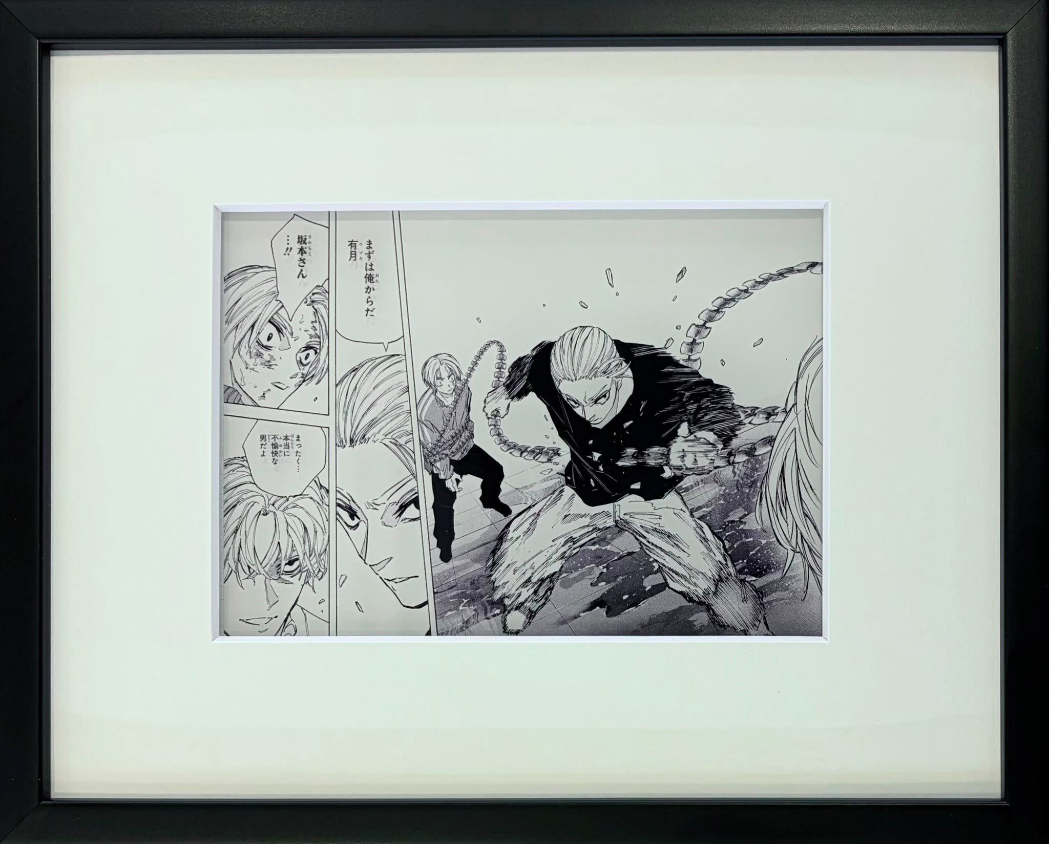Sakamoto Days Acrylic Panel Art (Sakamoto & Shin Vs Kei Uzuki)