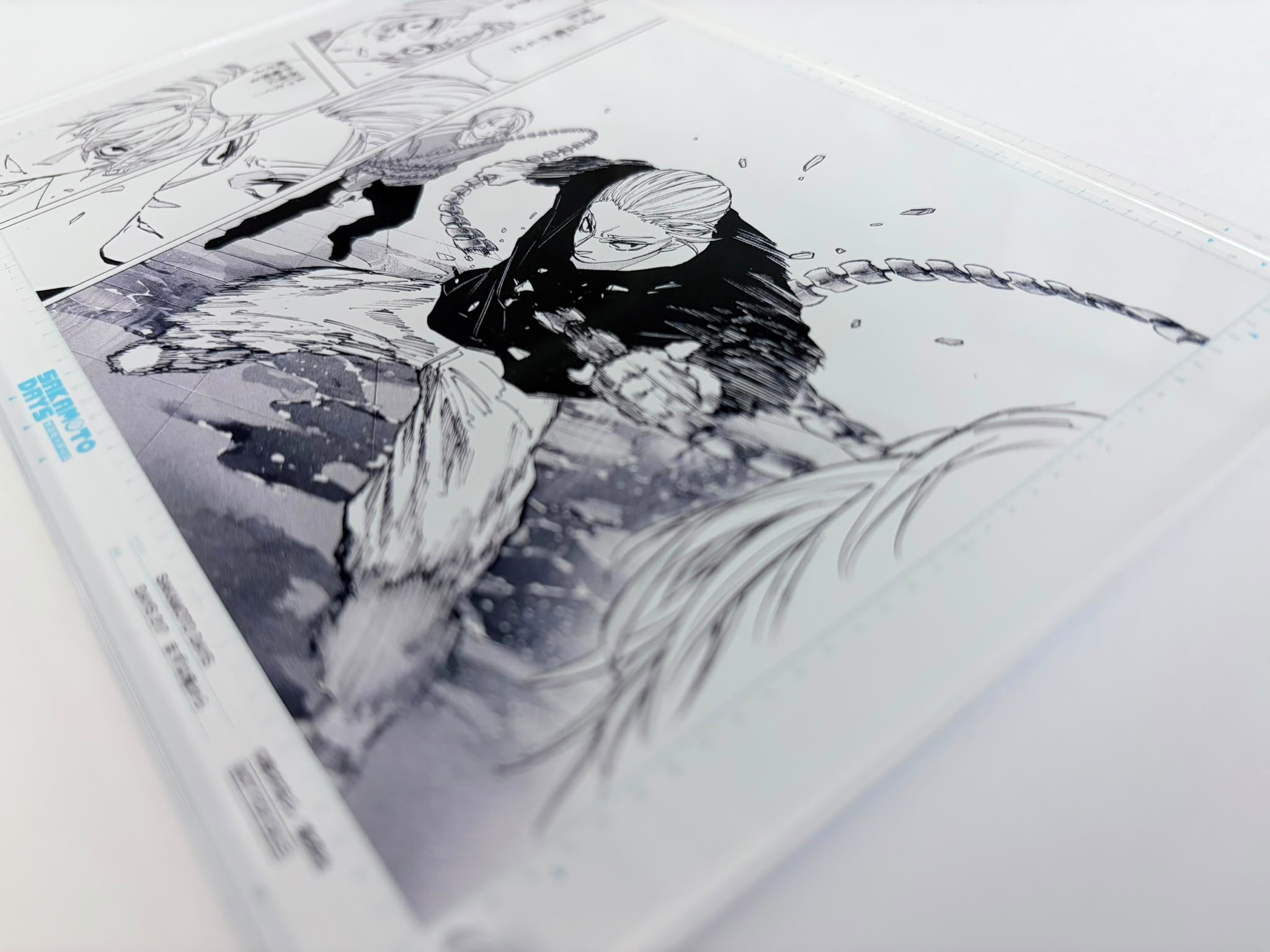 Sakamoto Days Acrylic Panel Art (Sakamoto & Shin Vs Kei Uzuki)