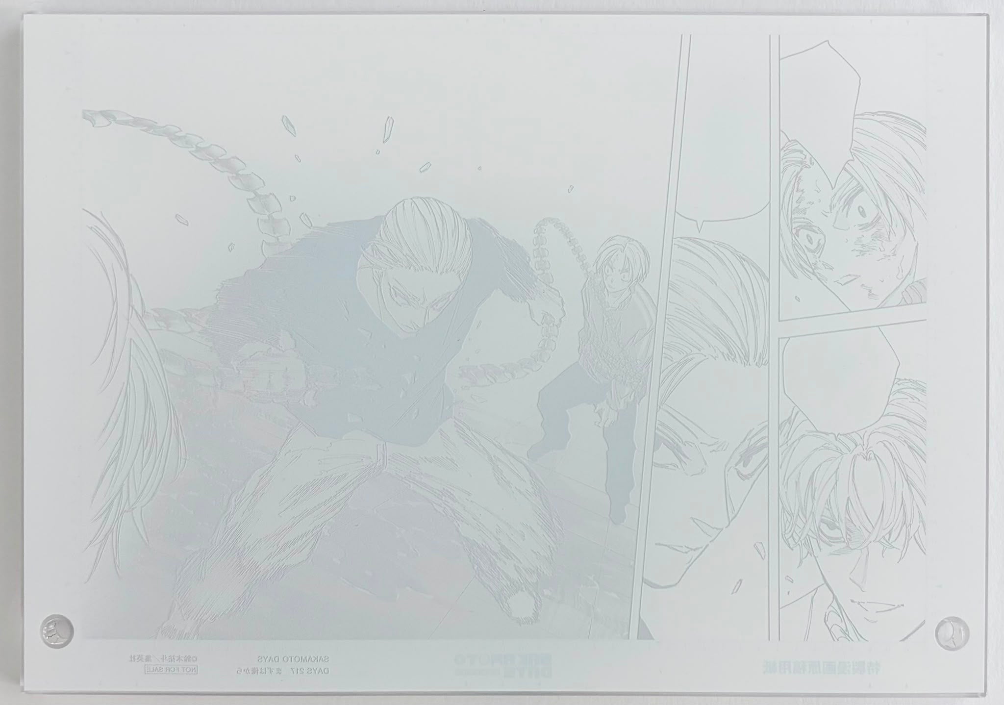 Sakamoto Days Acrylic Panel Art (Sakamoto & Shin Vs Kei Uzuki)