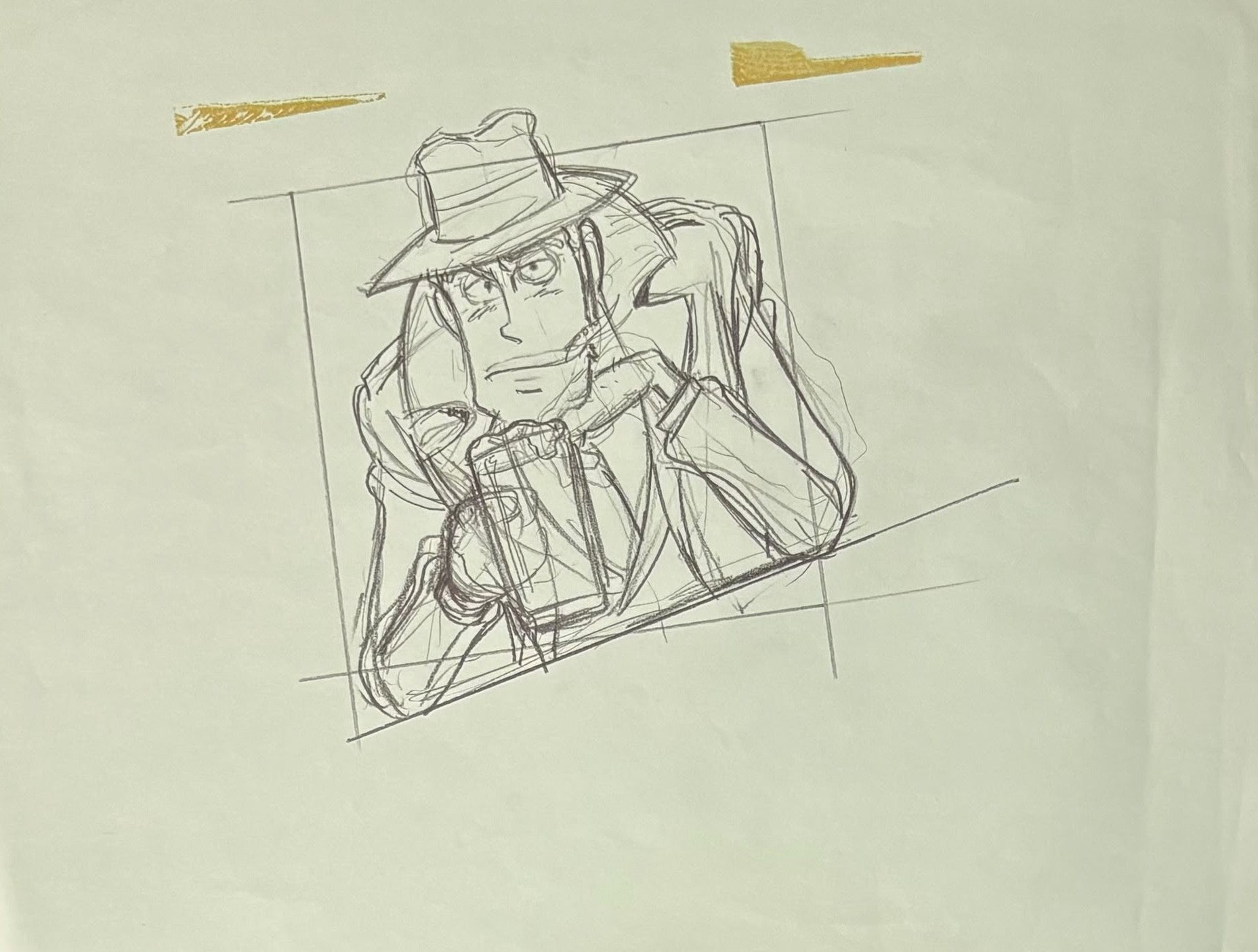 Lupin III Original Sketch (Koichi Zenigata)