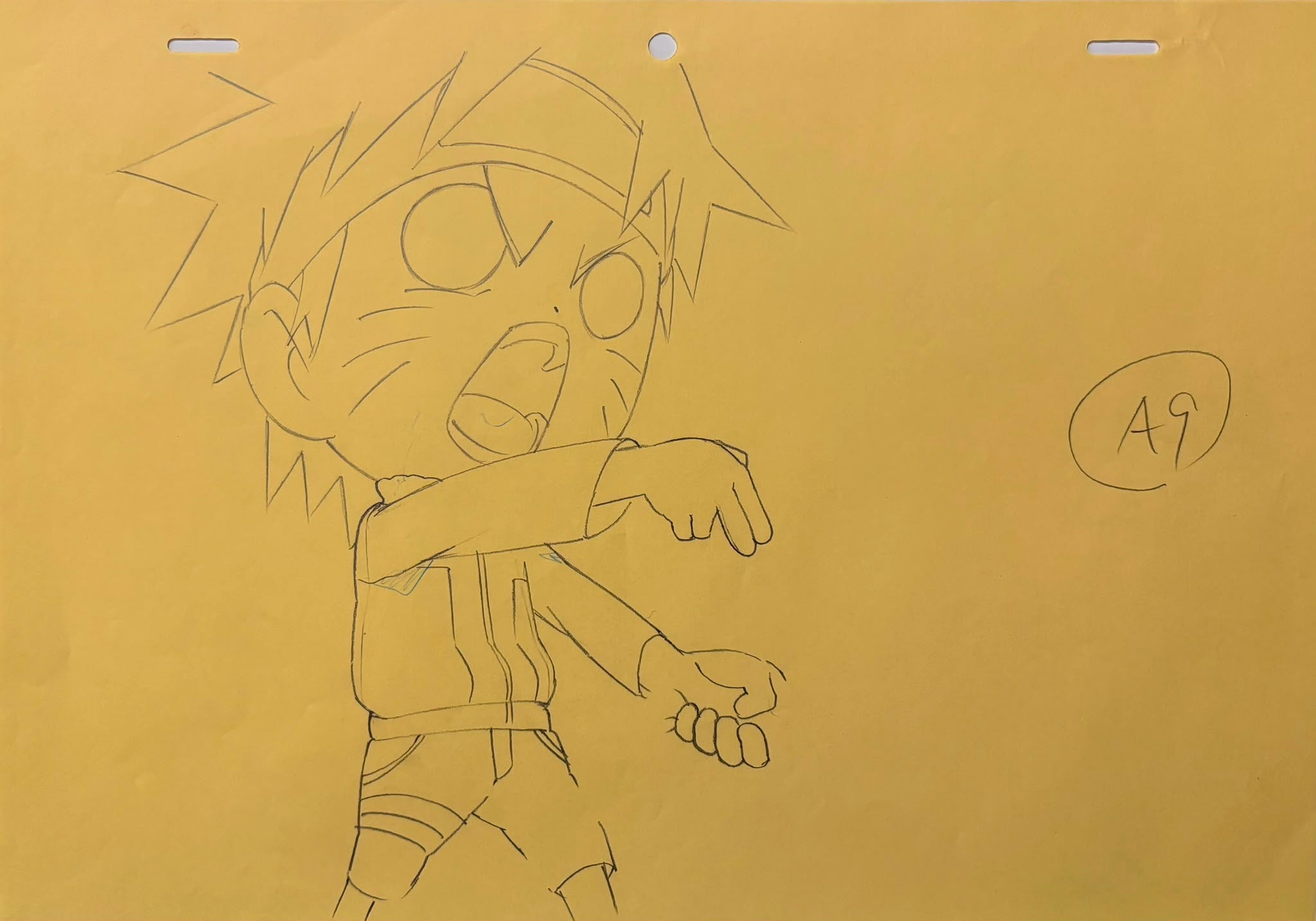 Naruto Original Drawing (Naruto Uzumaki) 2-page Set
