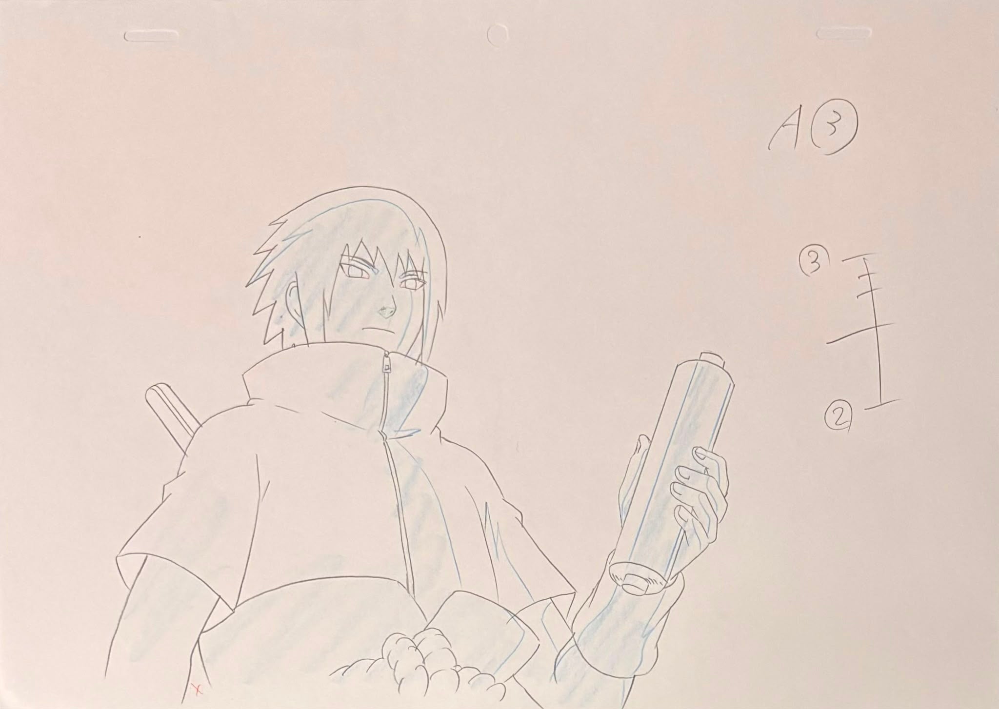 Naruto Shippuden Original Genga (Sasuke Uchiha) 2-Piece Set