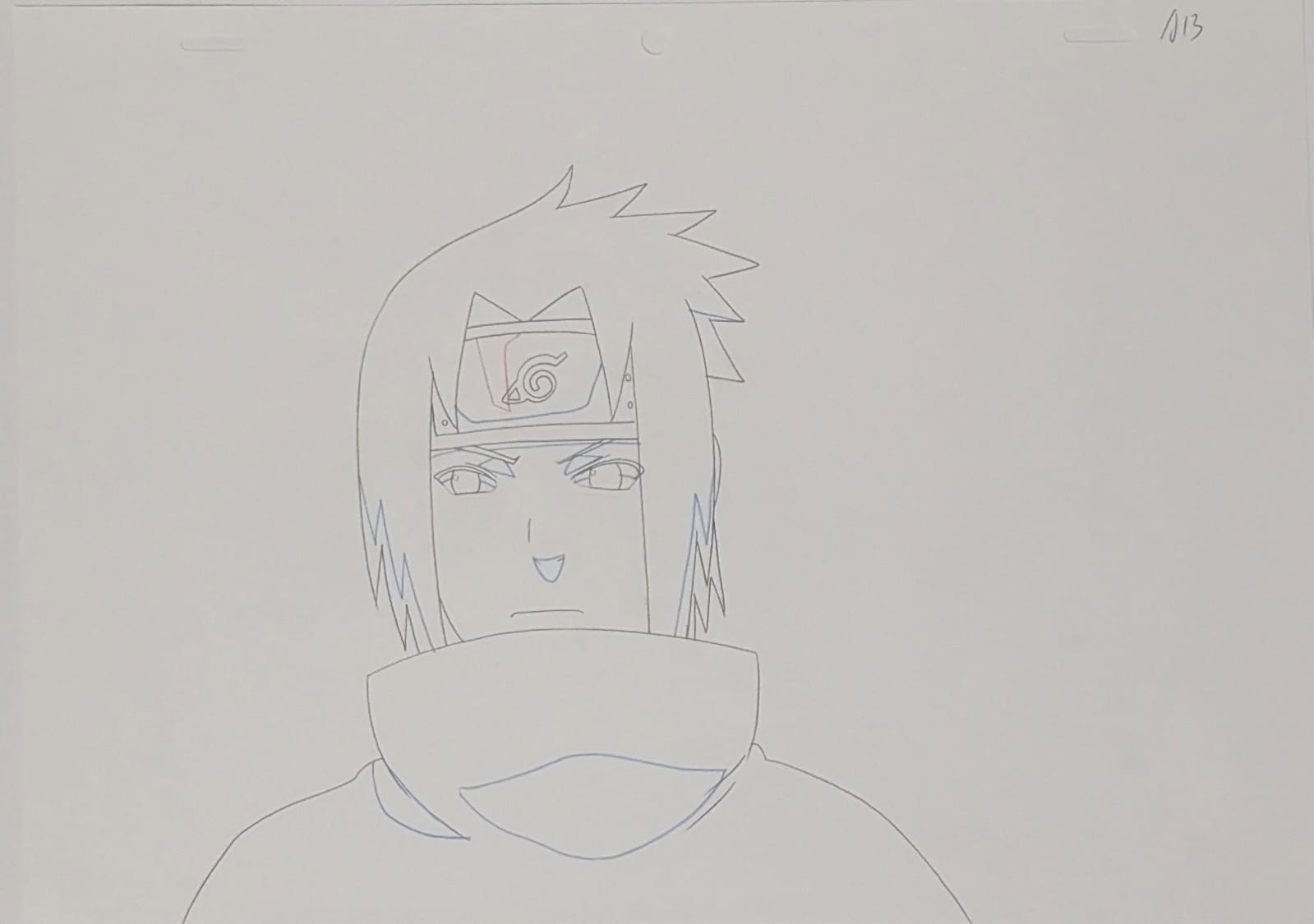 Naruto Original Drawing (Uchiha Sasuke) 2-page set