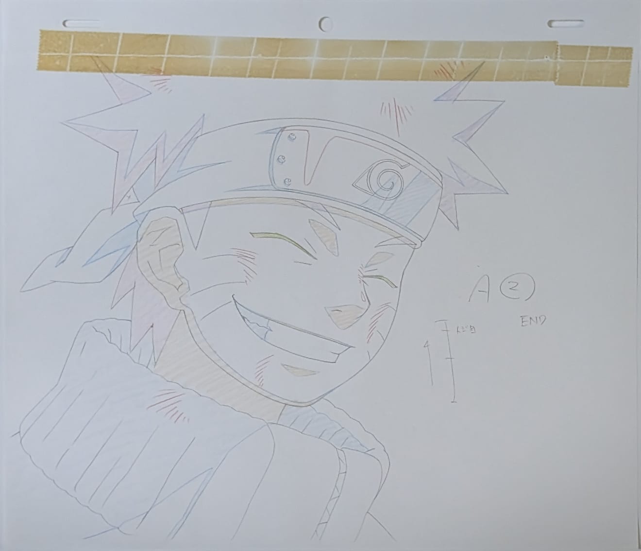 Naruto Original Drawing (Naruto Uzumaki) 2-page set