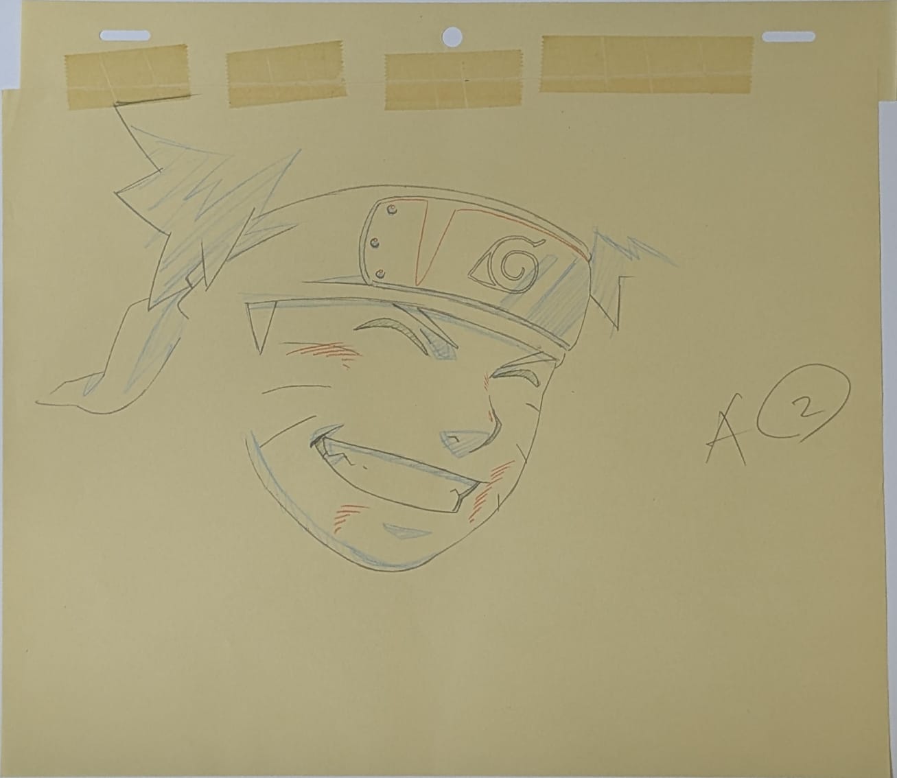 Naruto Original Drawing (Naruto Uzumaki) 2-page set