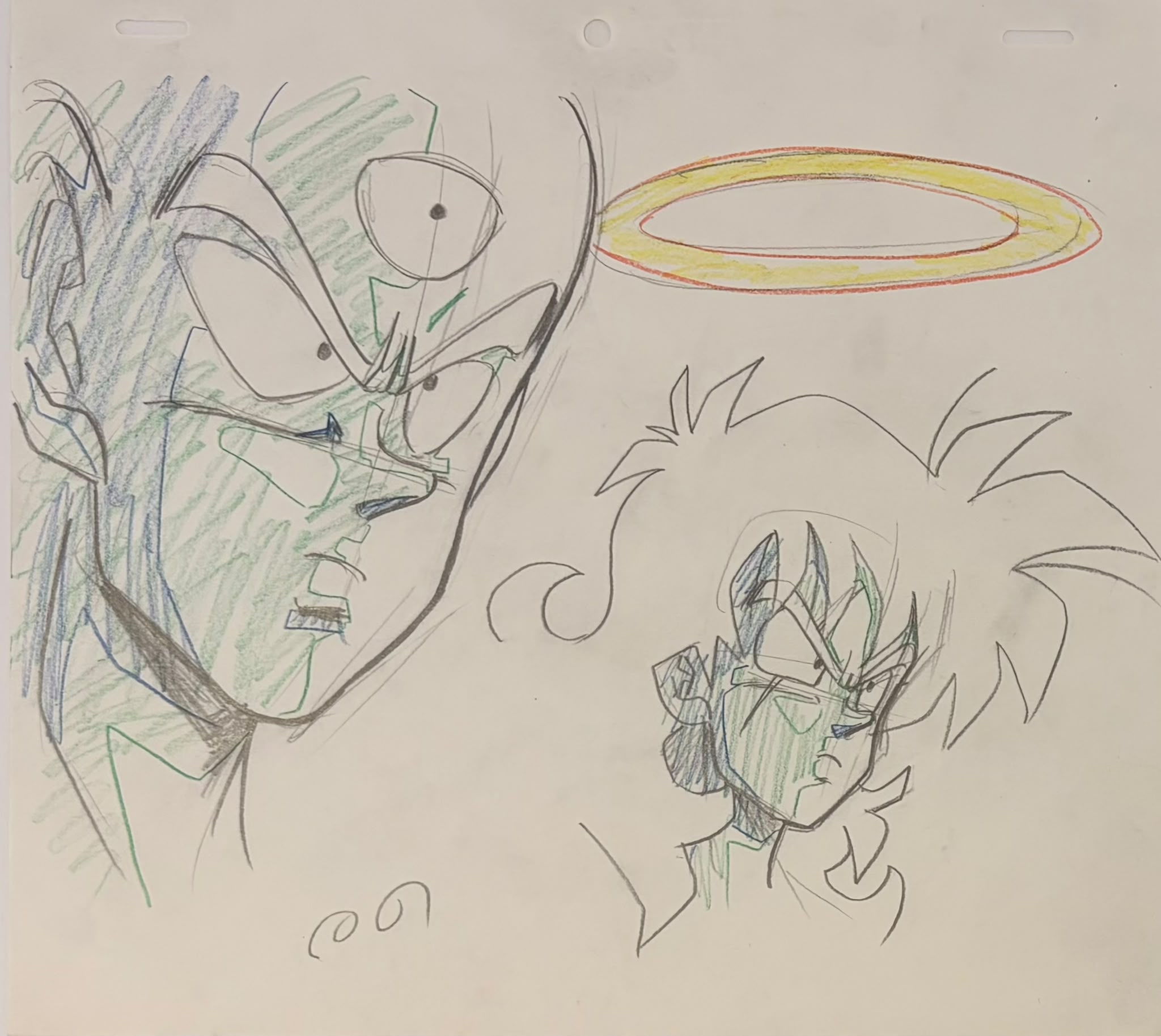 Dragon Ball Z Original Sketch (Tien and Yamcha) 2 Piece Set