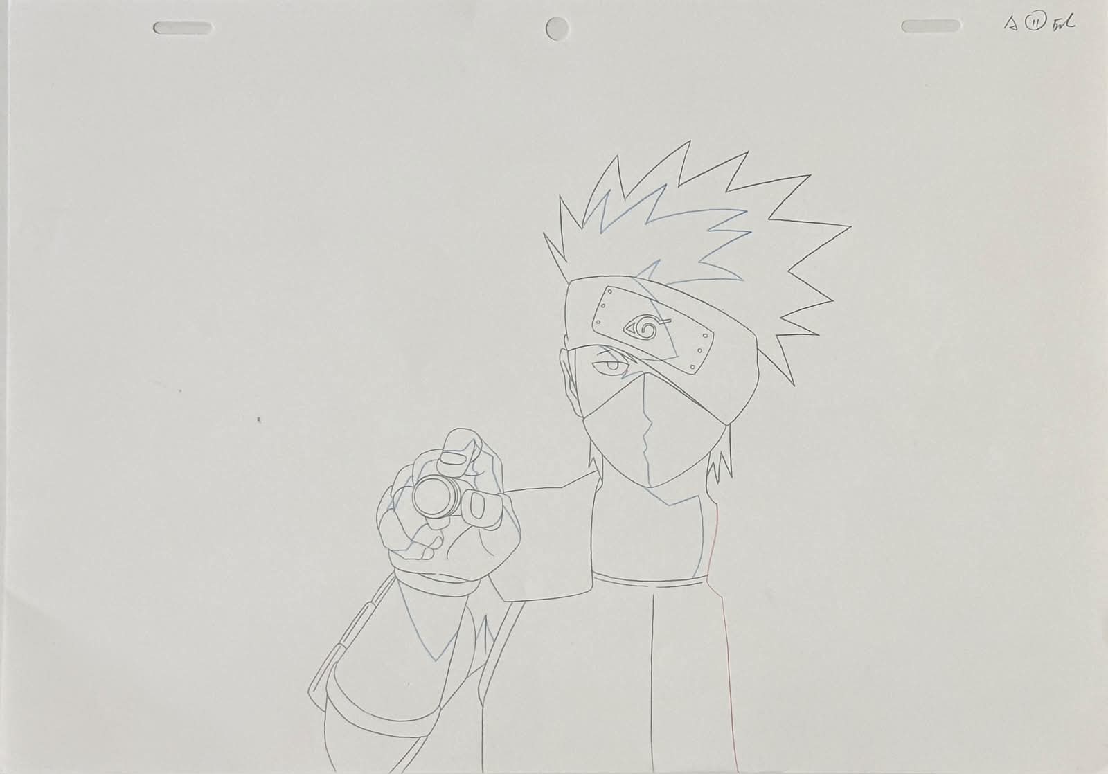 Naruto Shippuden Original Drawing (Kakashi Hatake) 4 page Set