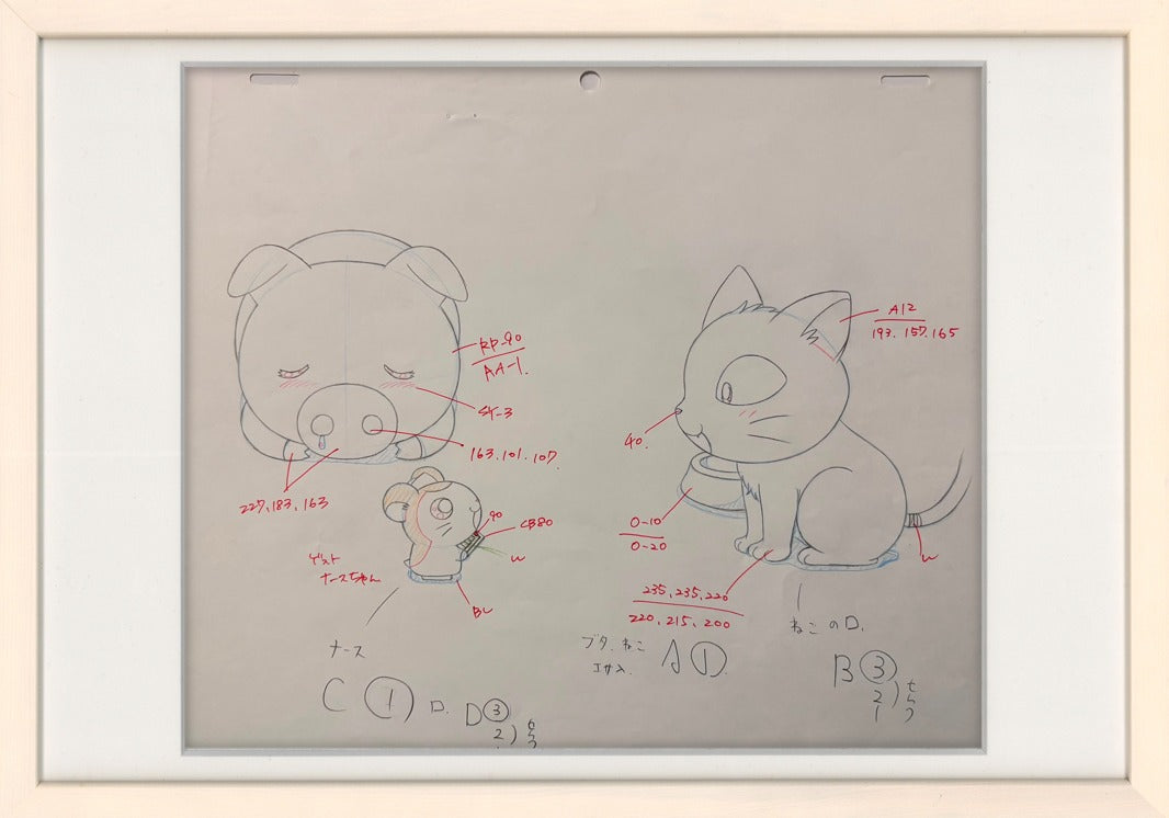 Hamtaro Original Sketch (Hamtaro) 3 page set