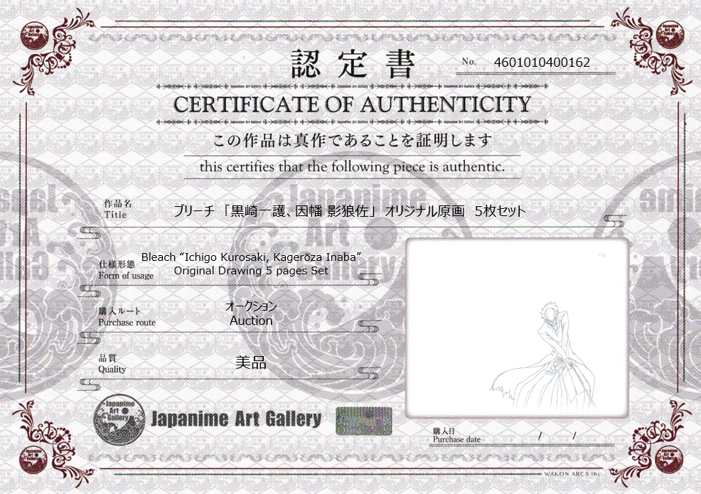 Bleach Original Drawing (Ichigo, Kageroza) 5 pages Set