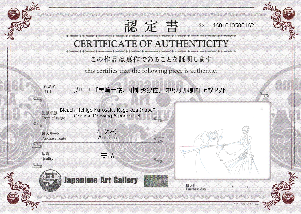 Bleach Original Drawing (Ichigo, Kageroza) 6 pages Set
