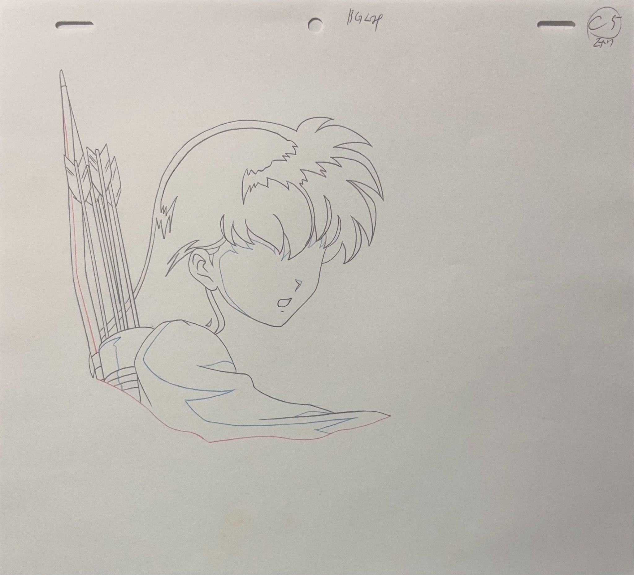 Inuyasha Original Drawing (Kagome Higurashi) 7-page Set