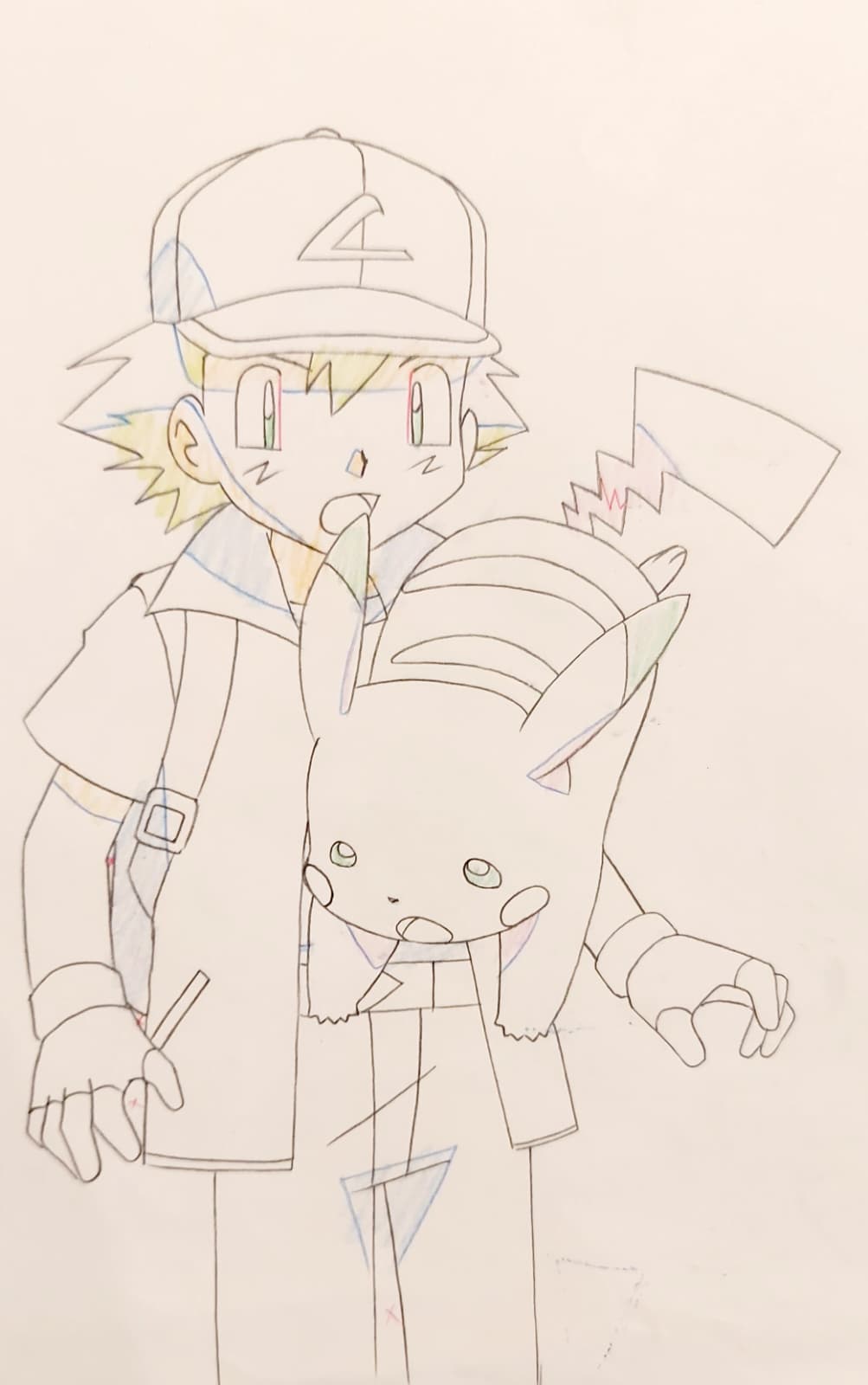 Pokemon Original Sketch (Ash & Pikachu)