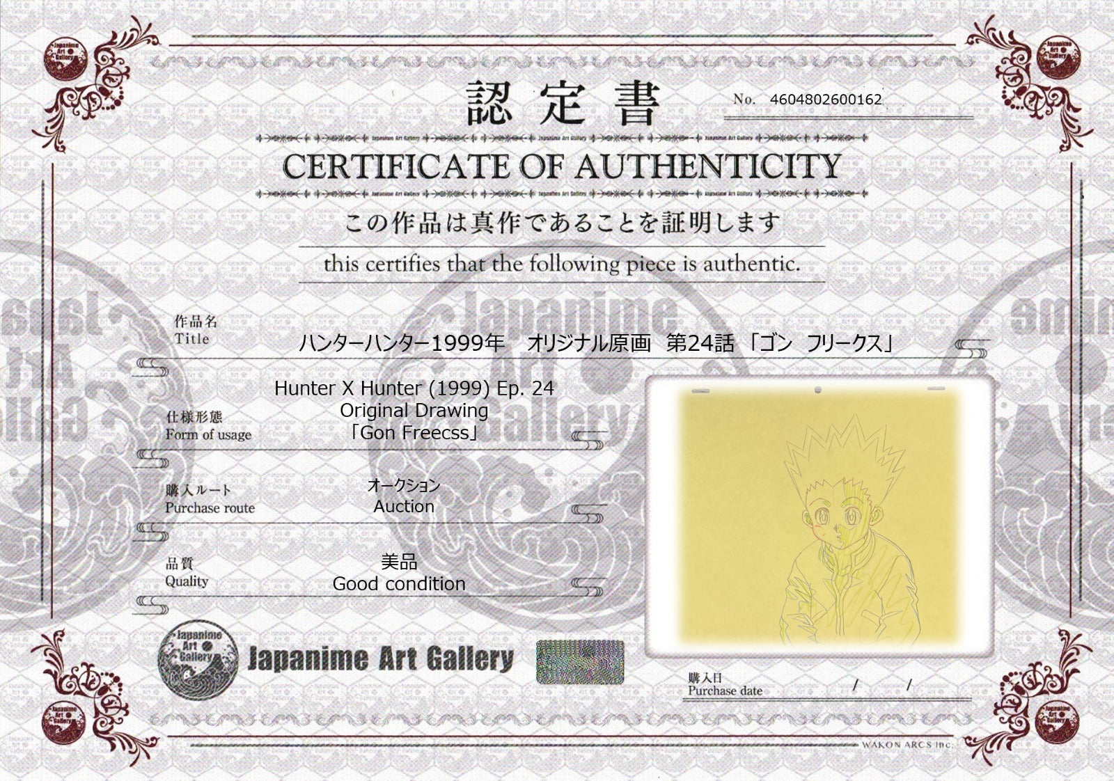 Hunter x Hunter Original Drawing (Gon Freecss)