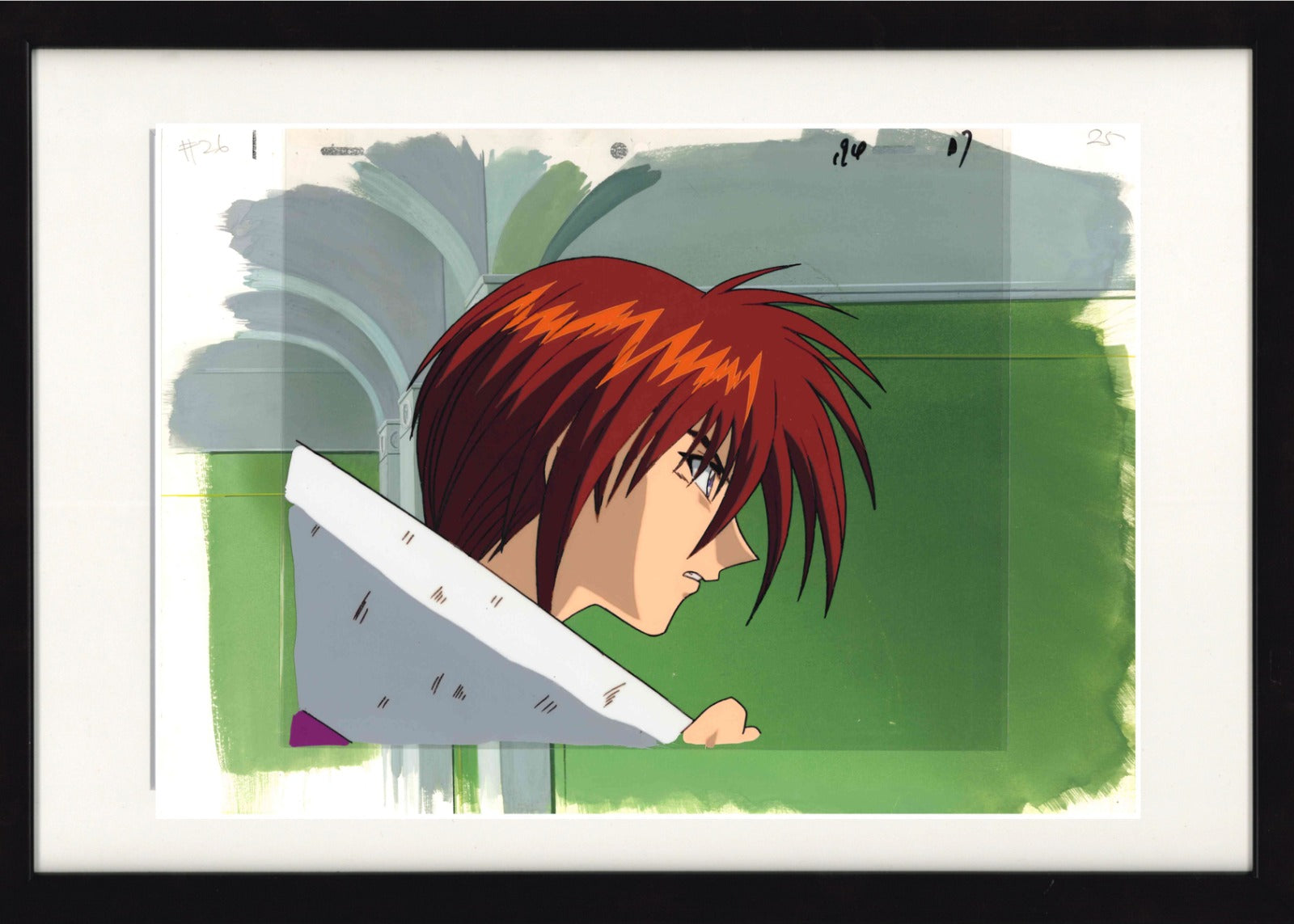 Rurouni Kenshin Original Cel, Drawing and Background Set (Himura Kenshin)