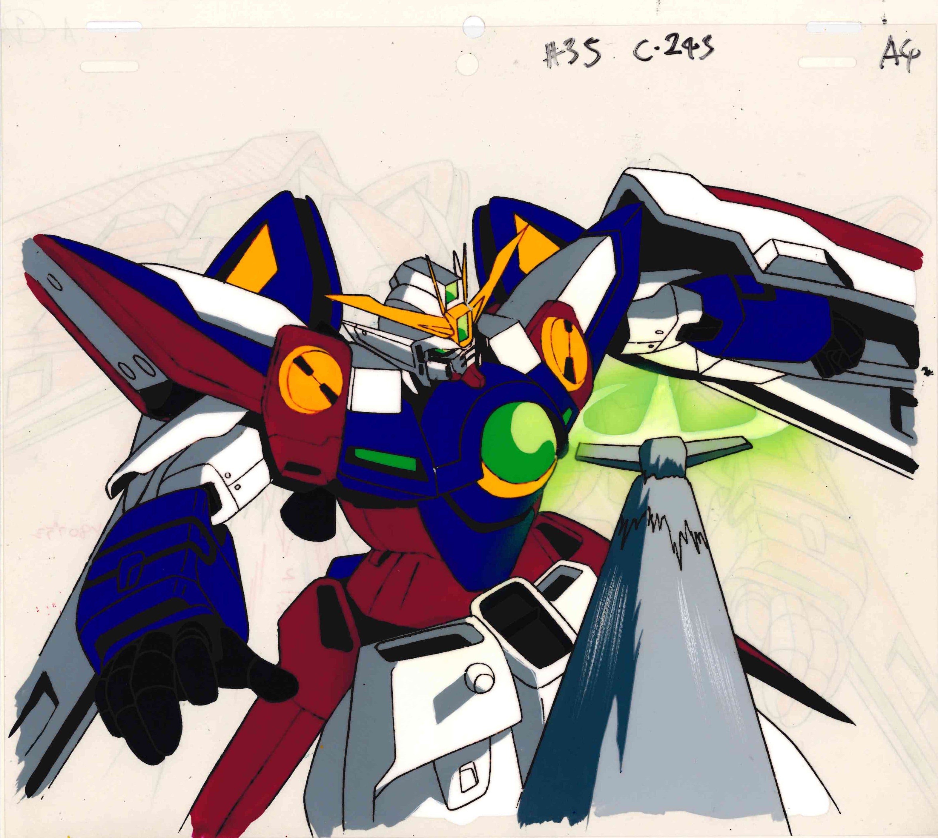 Mobile Suit Gundam Wing Original Cel, Douga (Wing Gundam Zero) 2-Piece Set