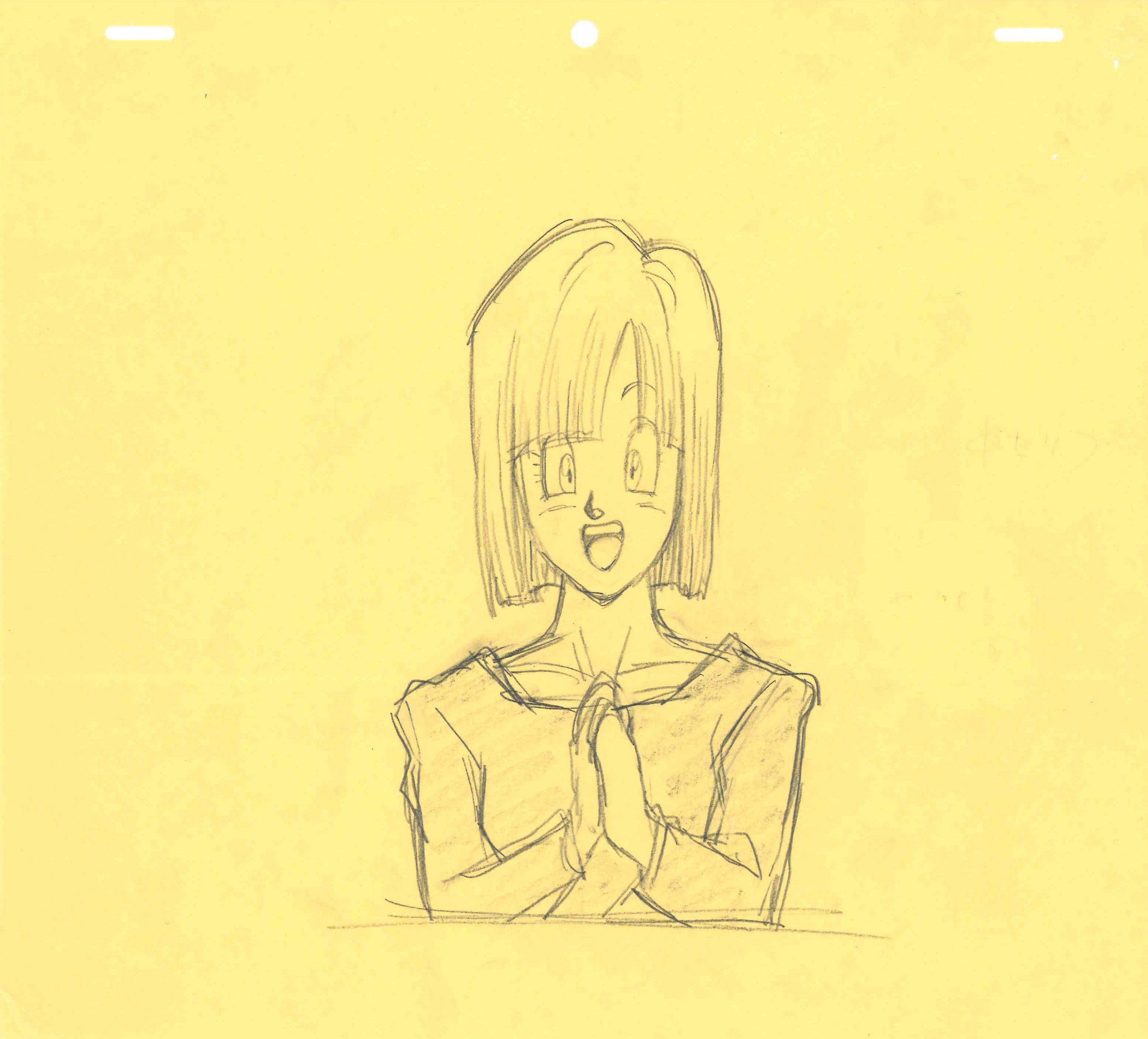 Dragon Ball Z: Gather Together! Goku's World (1992) Original Drawing (Bulma) 3-page Set