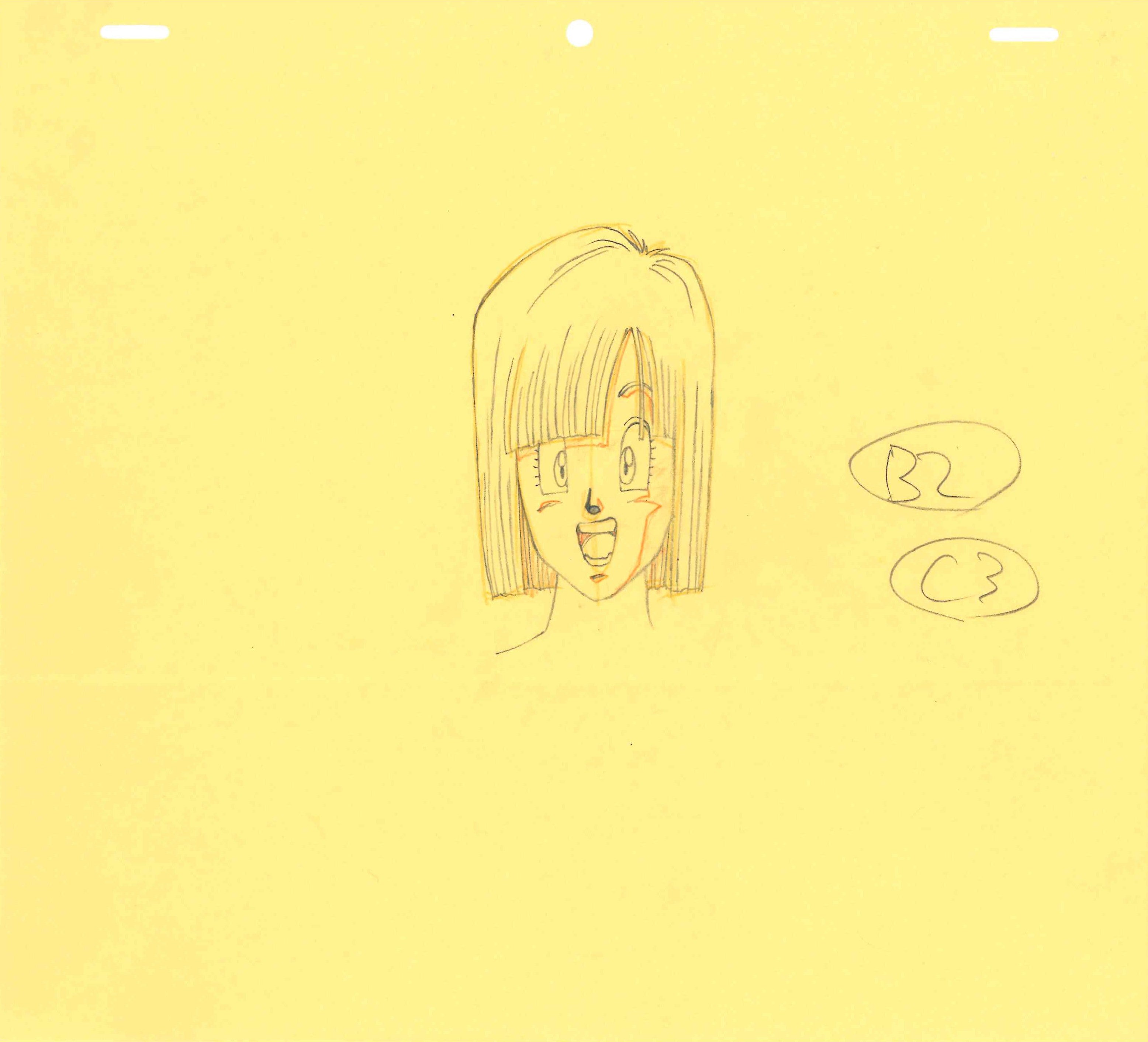 Dragon Ball Z: Gather Together! Goku's World (1992) Original Drawing (Bulma) 3-page Set