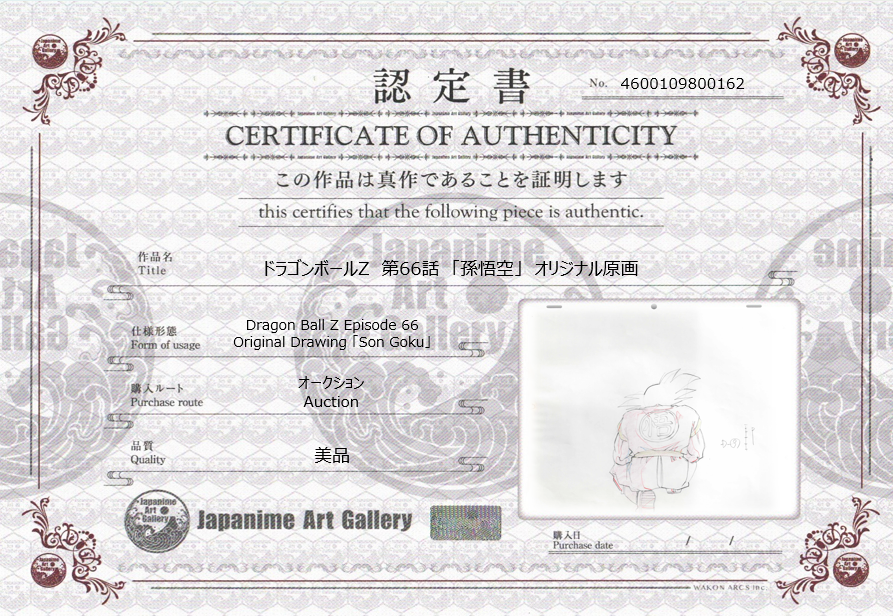 Dragon Ball Z Original Drawing (Son Goku)