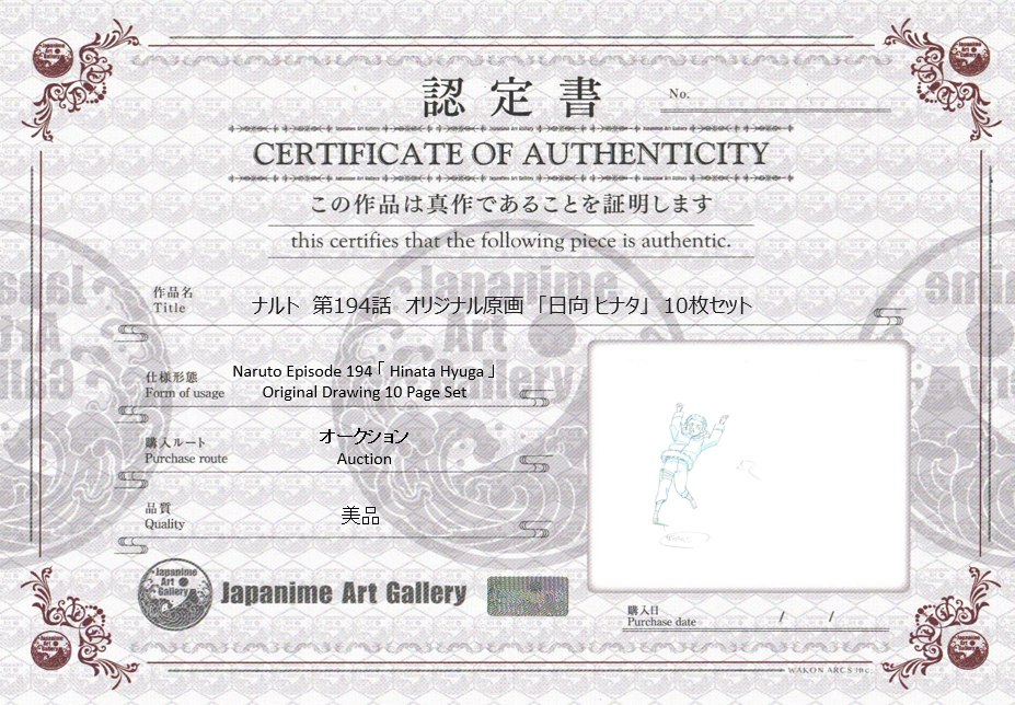 Naruto Original Sketch (Hinata) 10 page Set