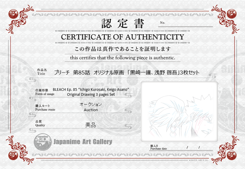 Bleach Original Drawing 3 pages (Ichigo, Keigo)
