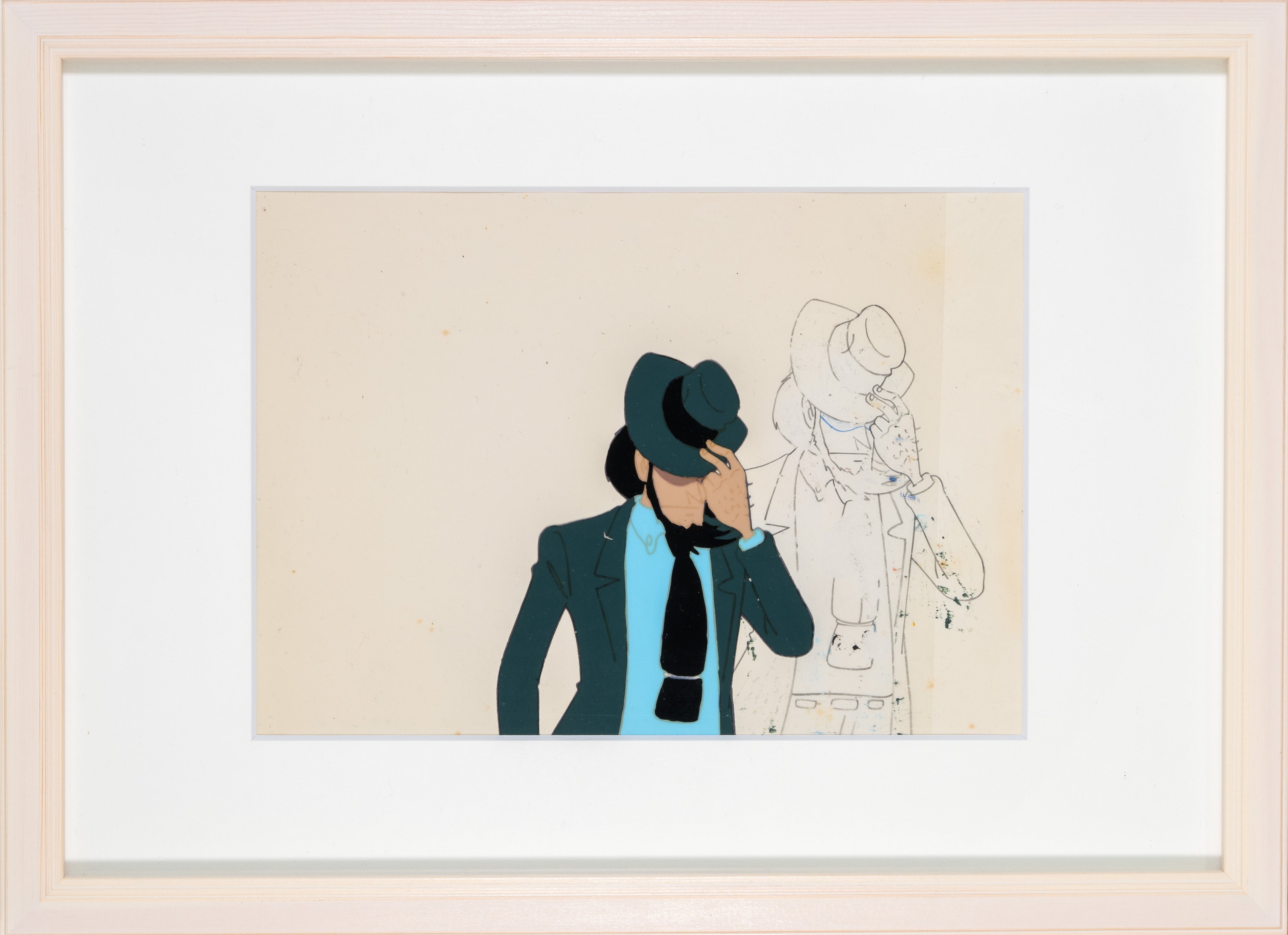 Lupin III Original Cel and Drawing (Daisuke Jigen)
