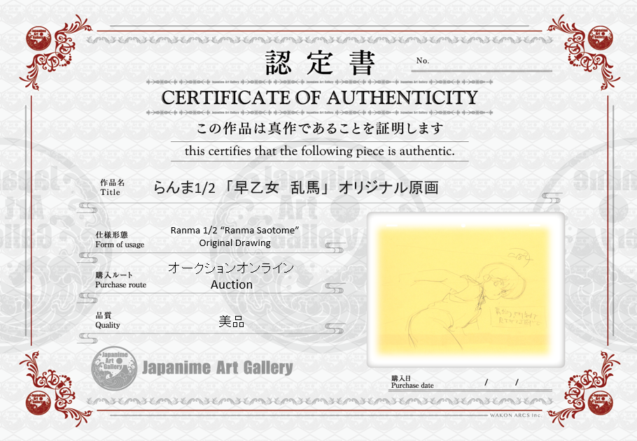 Ranma1/2 Original Drawing (Ranma)